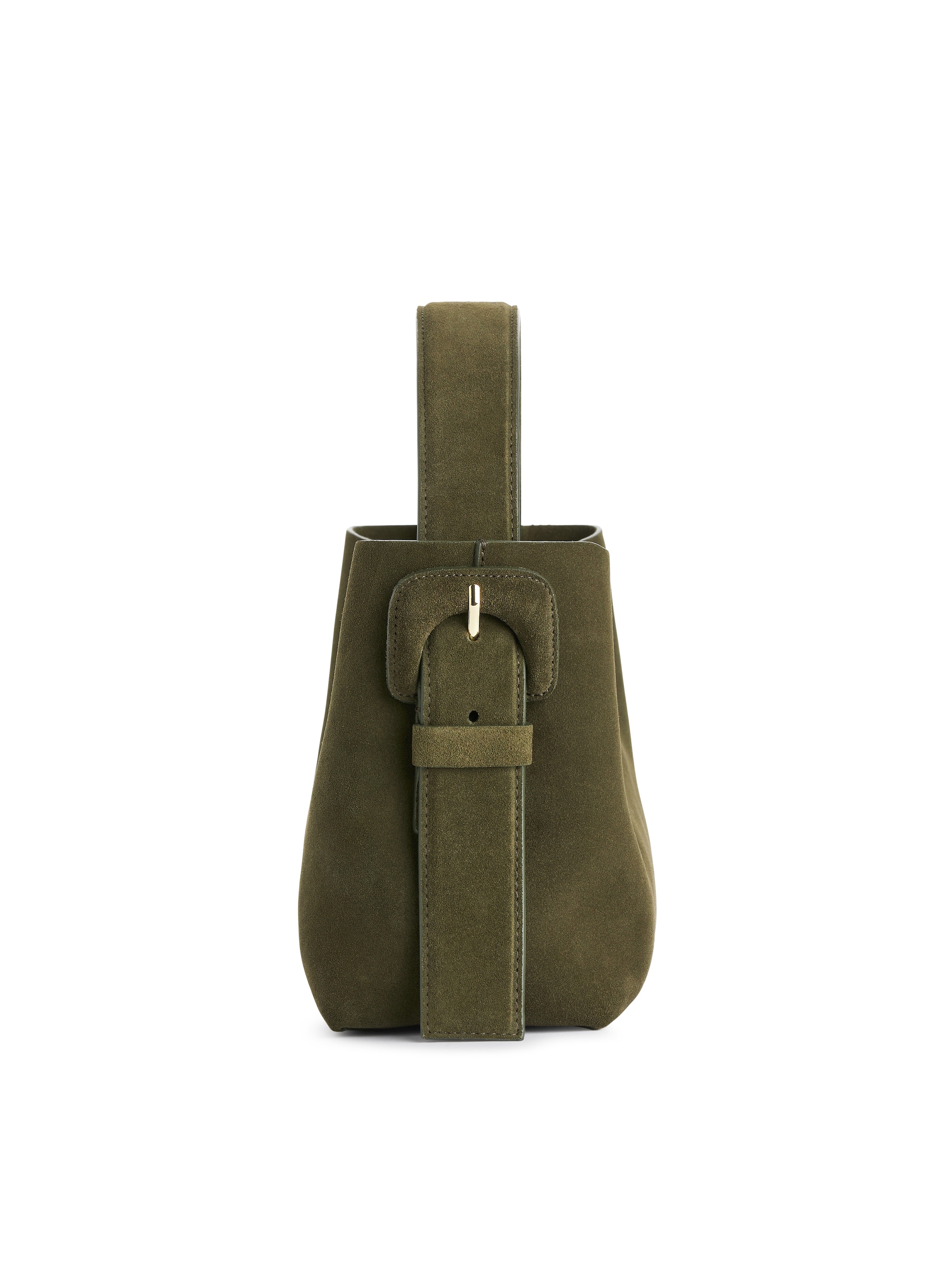 Suede Crossbody Bag - Khaki Green - Women - StillMedia/DescriptiveStillLife - 5