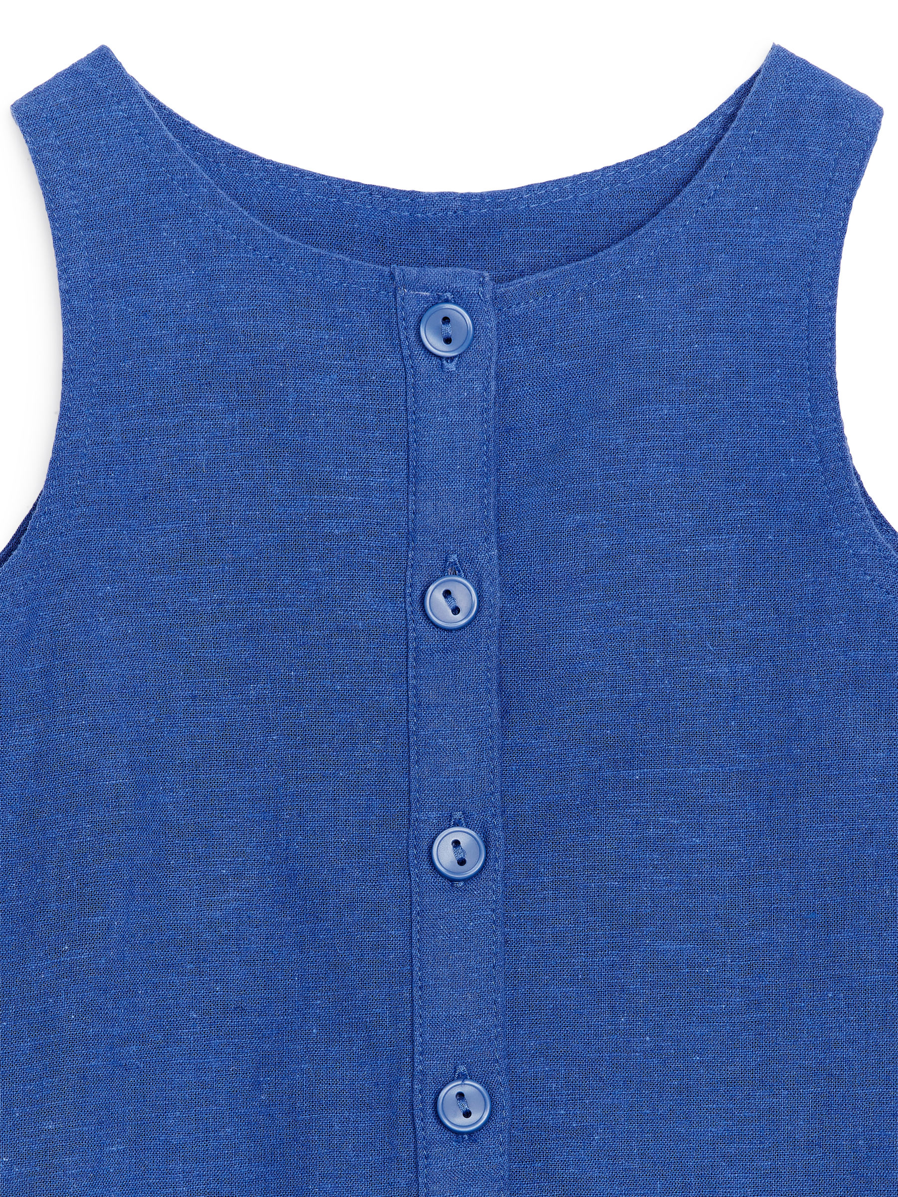 Ärmelloser Strampler aus Baumwollleinen - Knallblau - Regular Fit - Kinder - StillMedia/DescriptiveDetail - 3