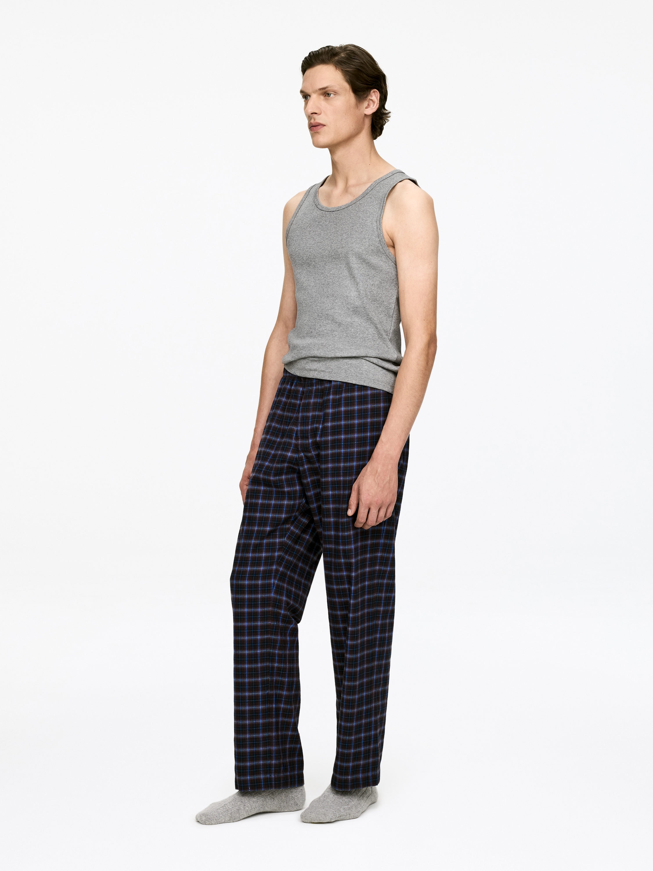 トップス humoresque silk rib tank gray Humoresque silk rib tank gray