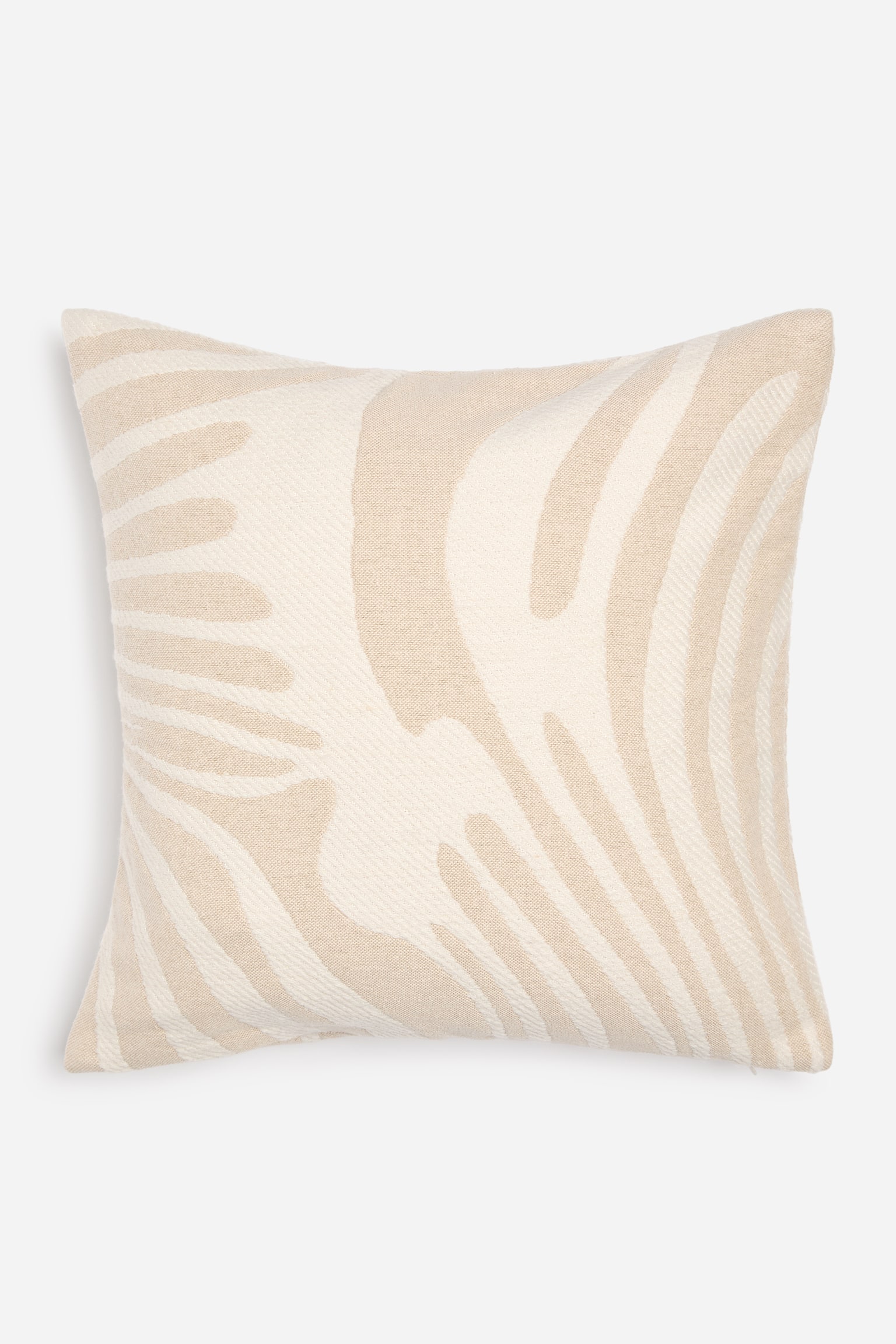Kussenhoes van wolkatoenmix, 50 x 50 cm - Beige/gebroken wit/Zwart/gebroken wit/Wit/blauw - 1