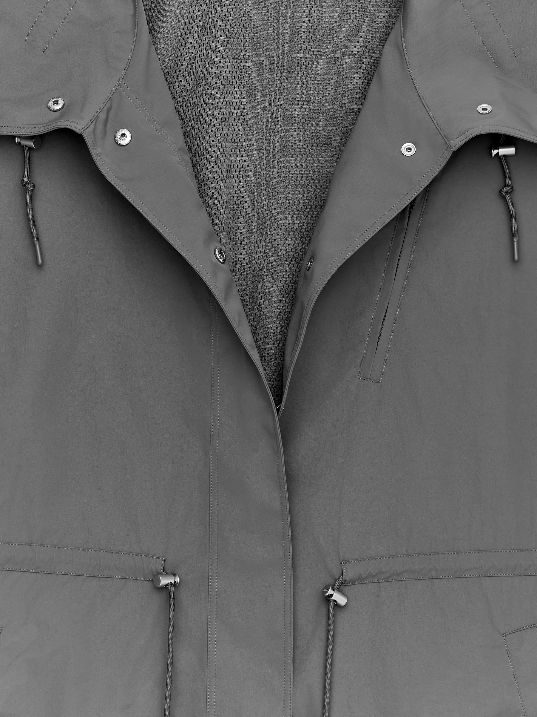 High-Collar Nylon Jacket - Grey - Regular fit - Women - StillMedia/DescriptiveDetail - 2