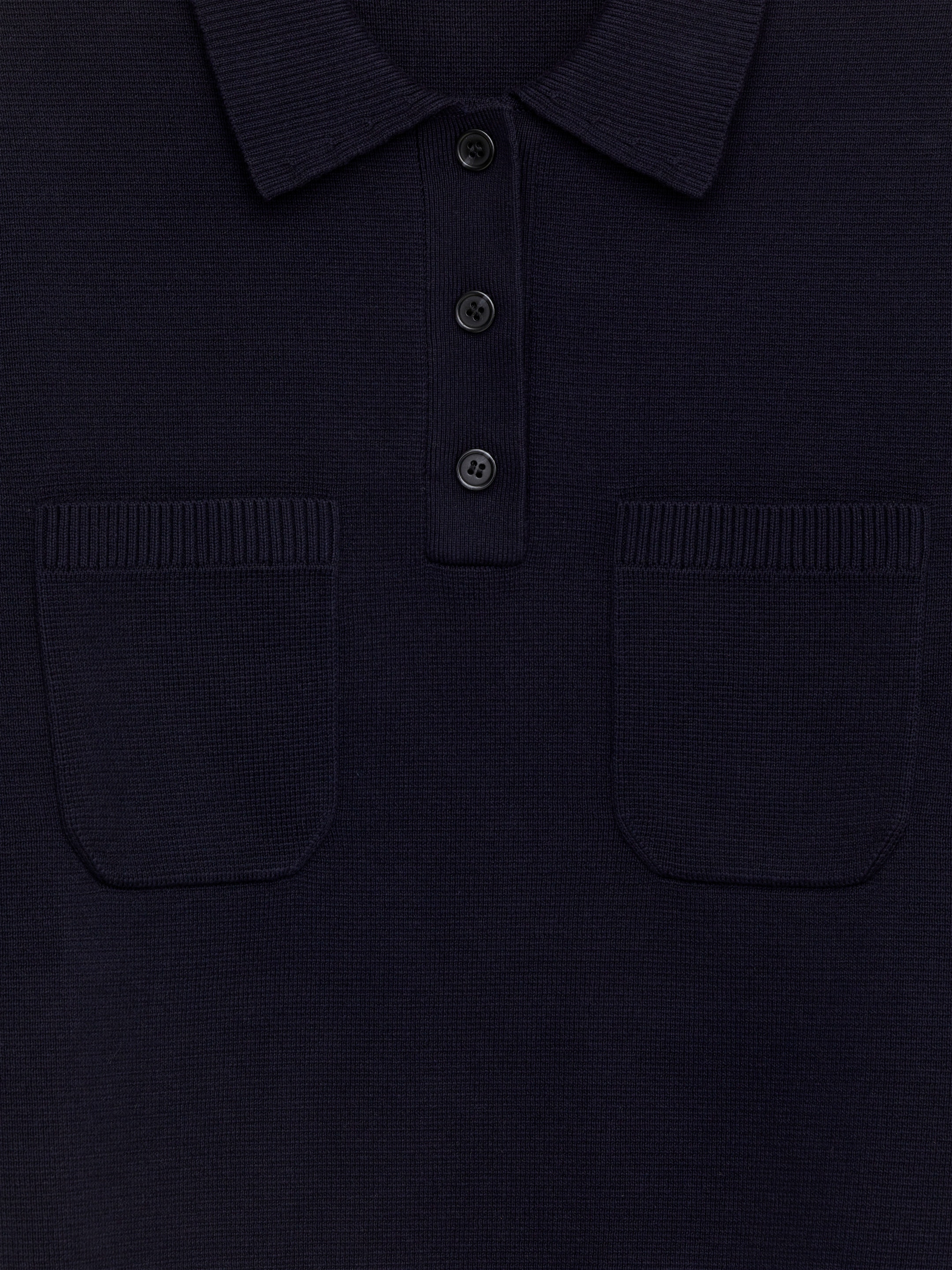 Cotton Polo Shirt - Dark Blue - Regular fit - Women - StillMedia/DescriptiveDetail - 2