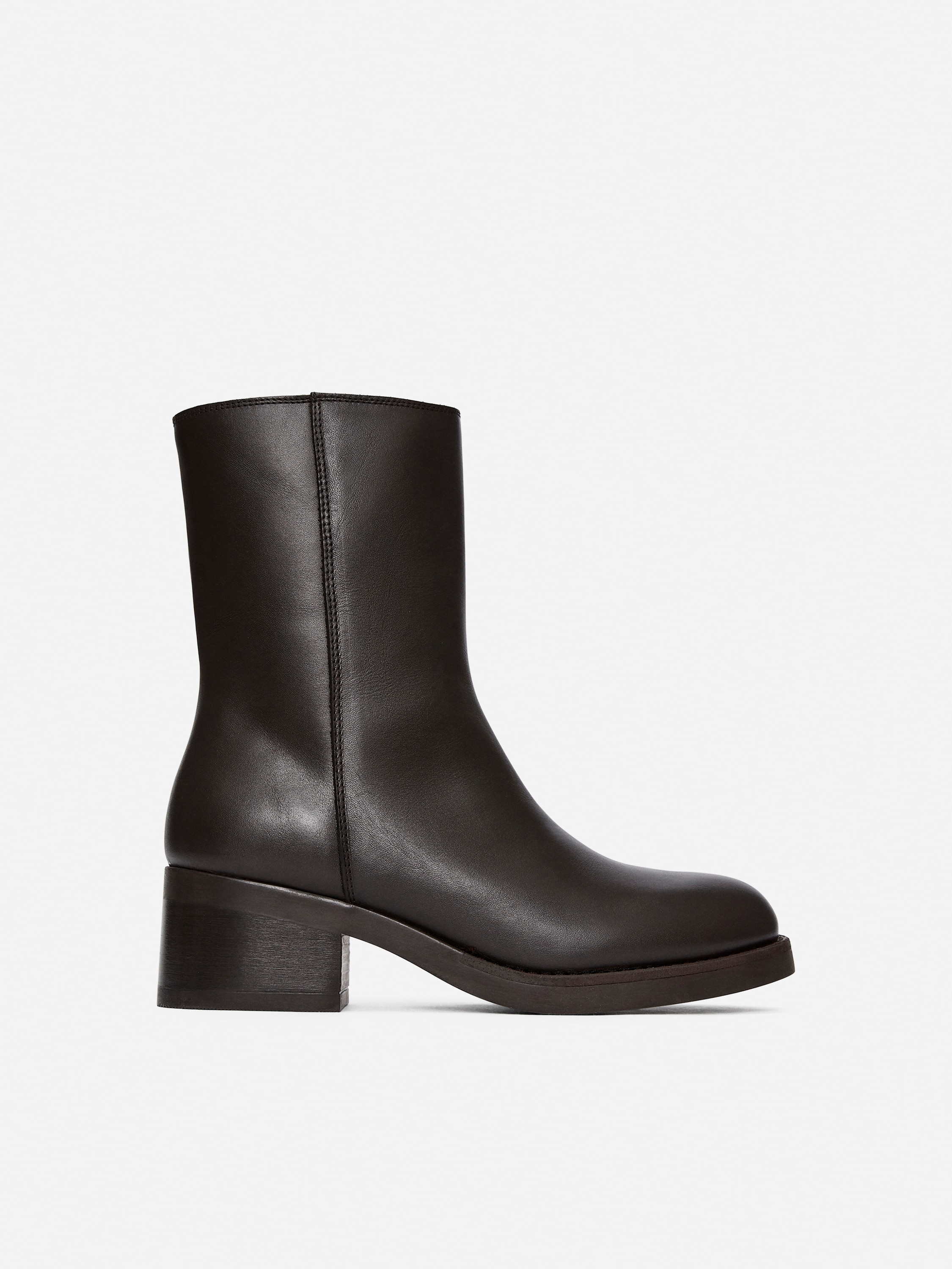 Chunky Ankle Boots - Dark Brown