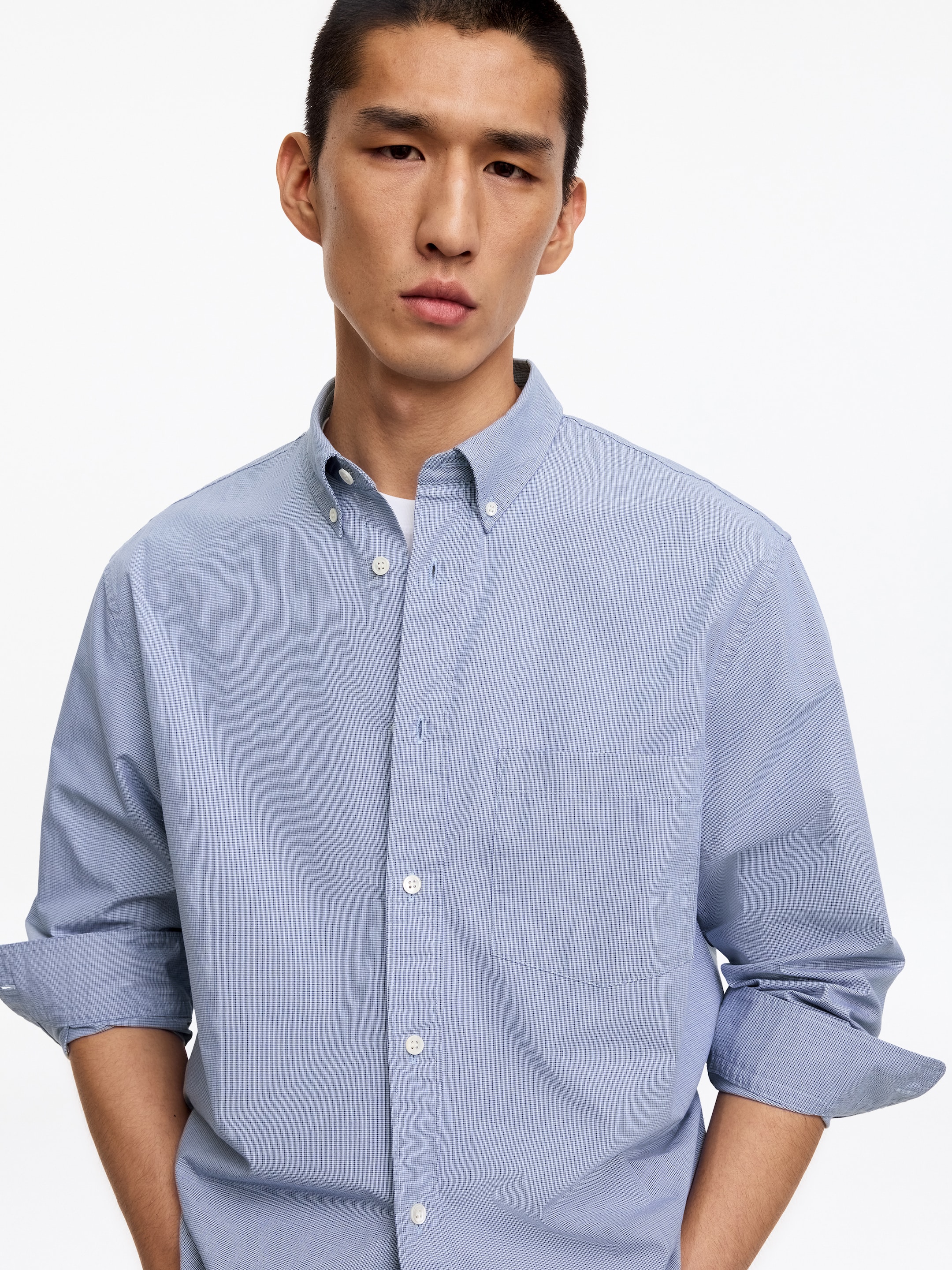 Camisa de cuadros holgada - Azul - Corte relajado - Men - StillMedia/Lookbook - 5