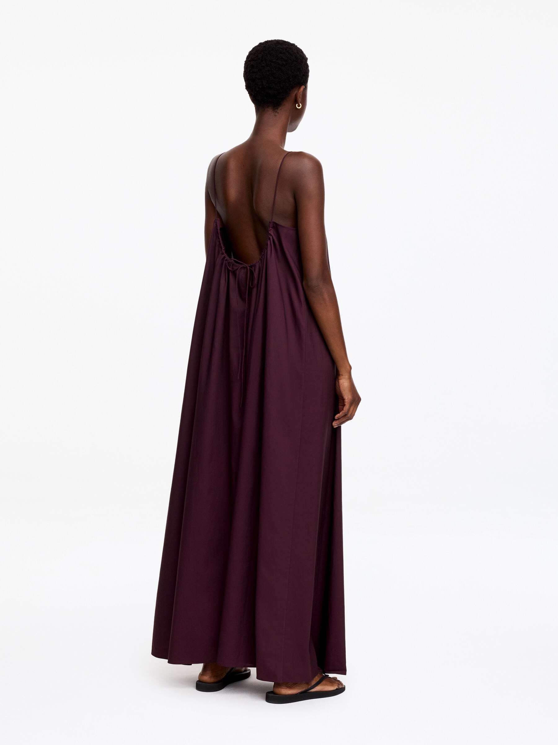 Lyocell Cotton Beach Dress - Purple - Loose fit - Women - StillMedia/Lookbook - 5
