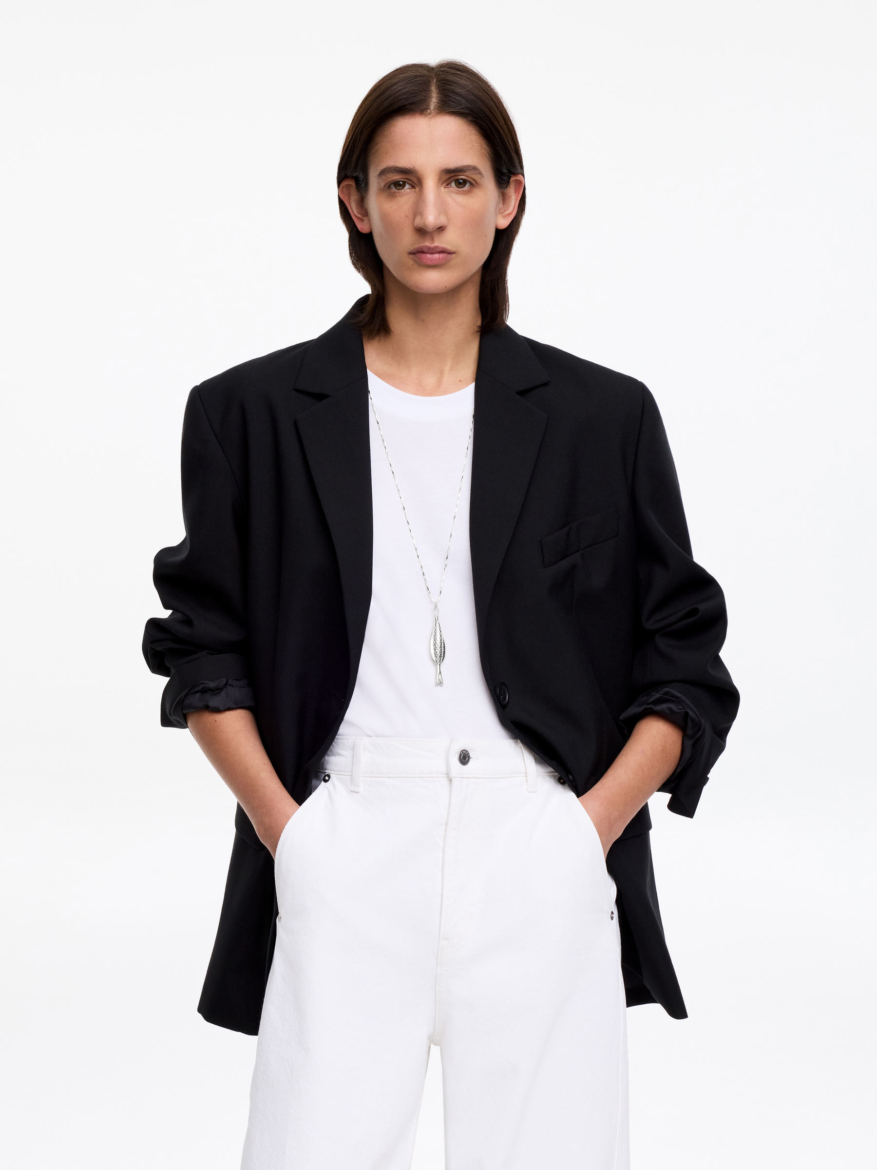 Halskette mit Fischanhänger - Silber - Damen - StillMedia/Lookbook - 4