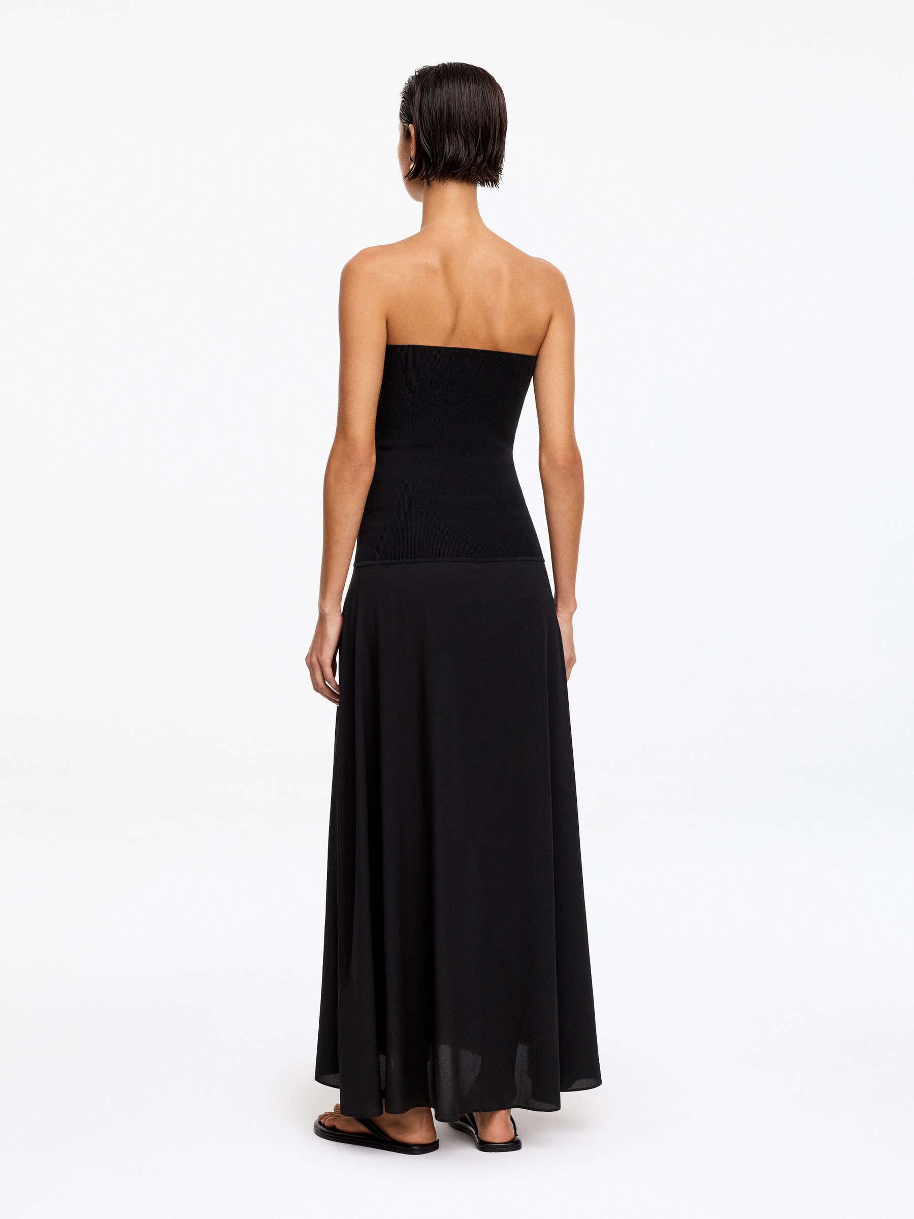 Maxikjol i siden - Svart - Regular fit - Women - StillMedia/Lookbook - 3