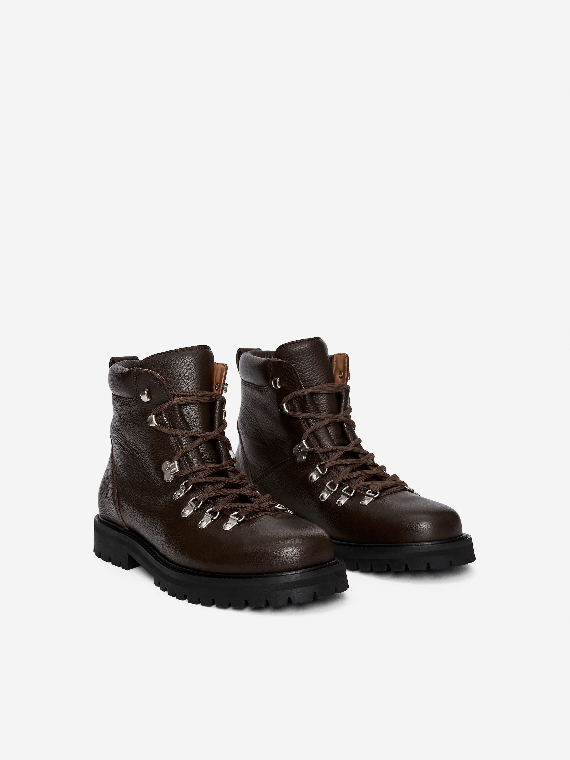 Leather Hiking Boots - Dark Brown - Men - StillMedia/DescriptiveStillLife - 6