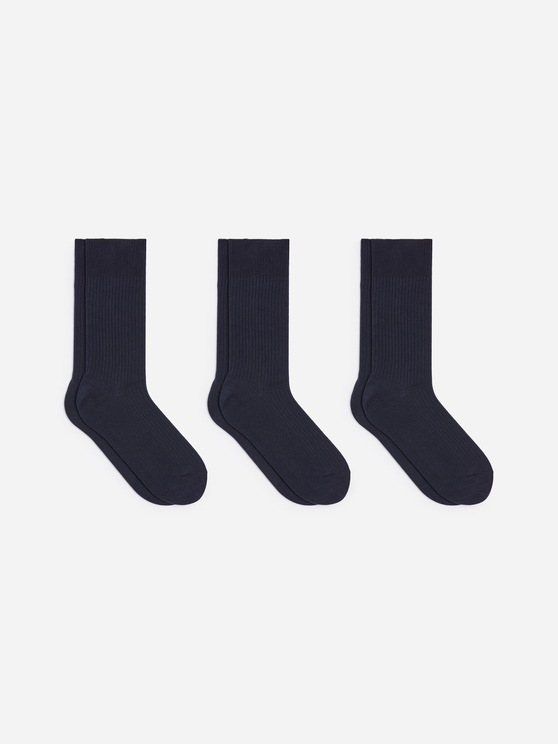 Gerippte Socken aus Supima-Baumwolle, 3er-Pack - Blau - Herren - StillMedia/DescriptiveStillLife - 4