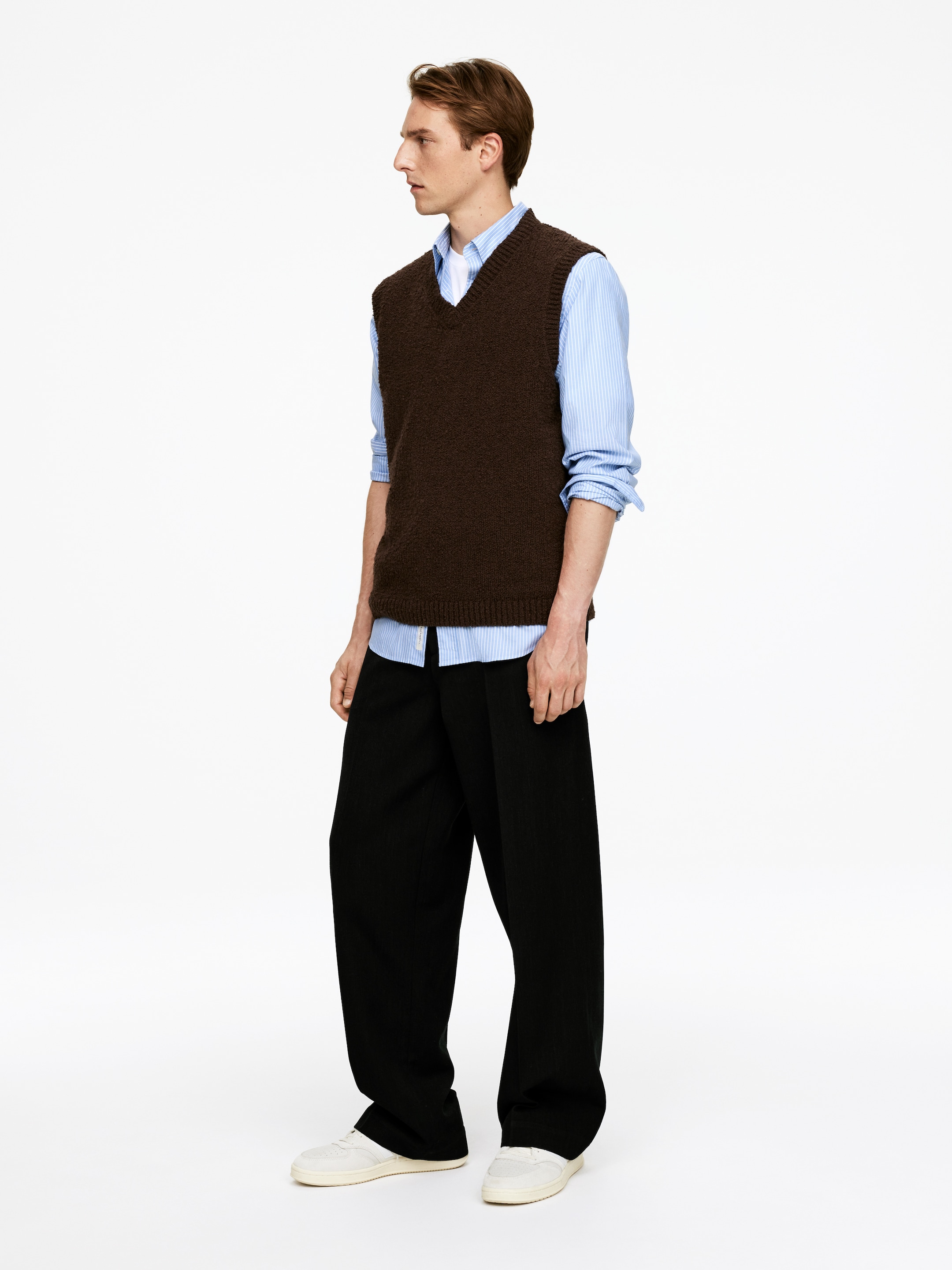 Visualizza immagine più grande: Camicia in popeline dalla vestibilità rilassata - Bianco/Blu - UOMO | H&M IT 2