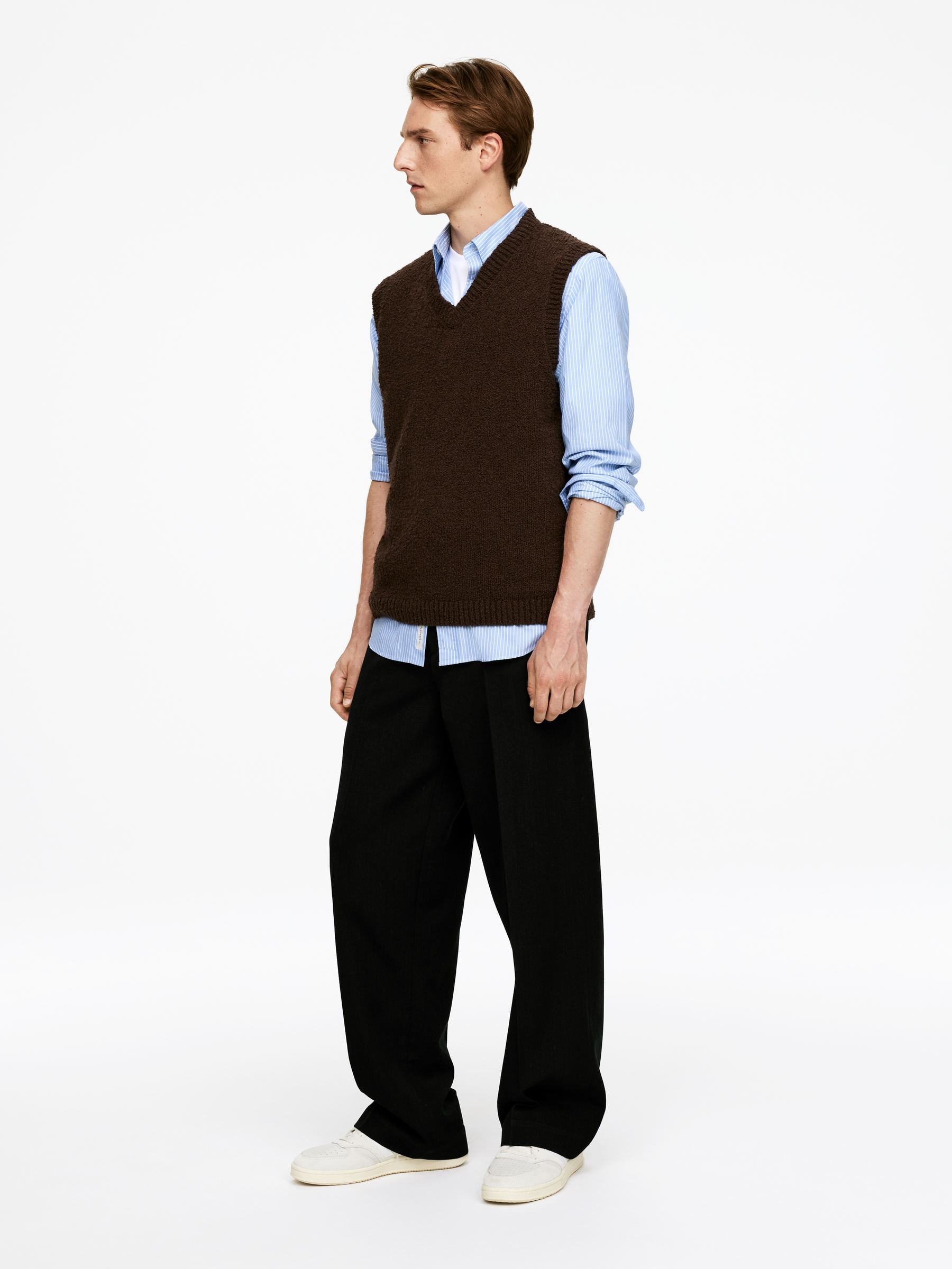 Relaxed Poplin Shirt - White/Blue - Loose fit - Men - StillMedia/Lookbook - 9