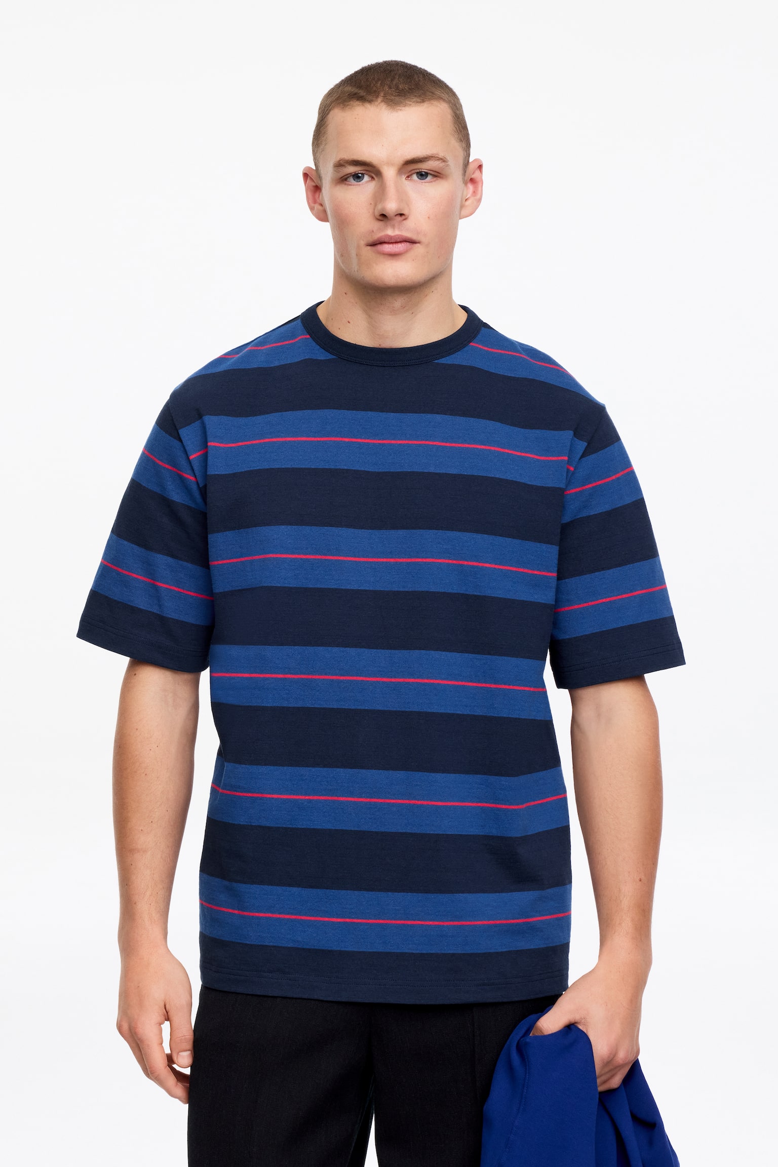 T-shirt décontracté - Bleu/Rayé - 1