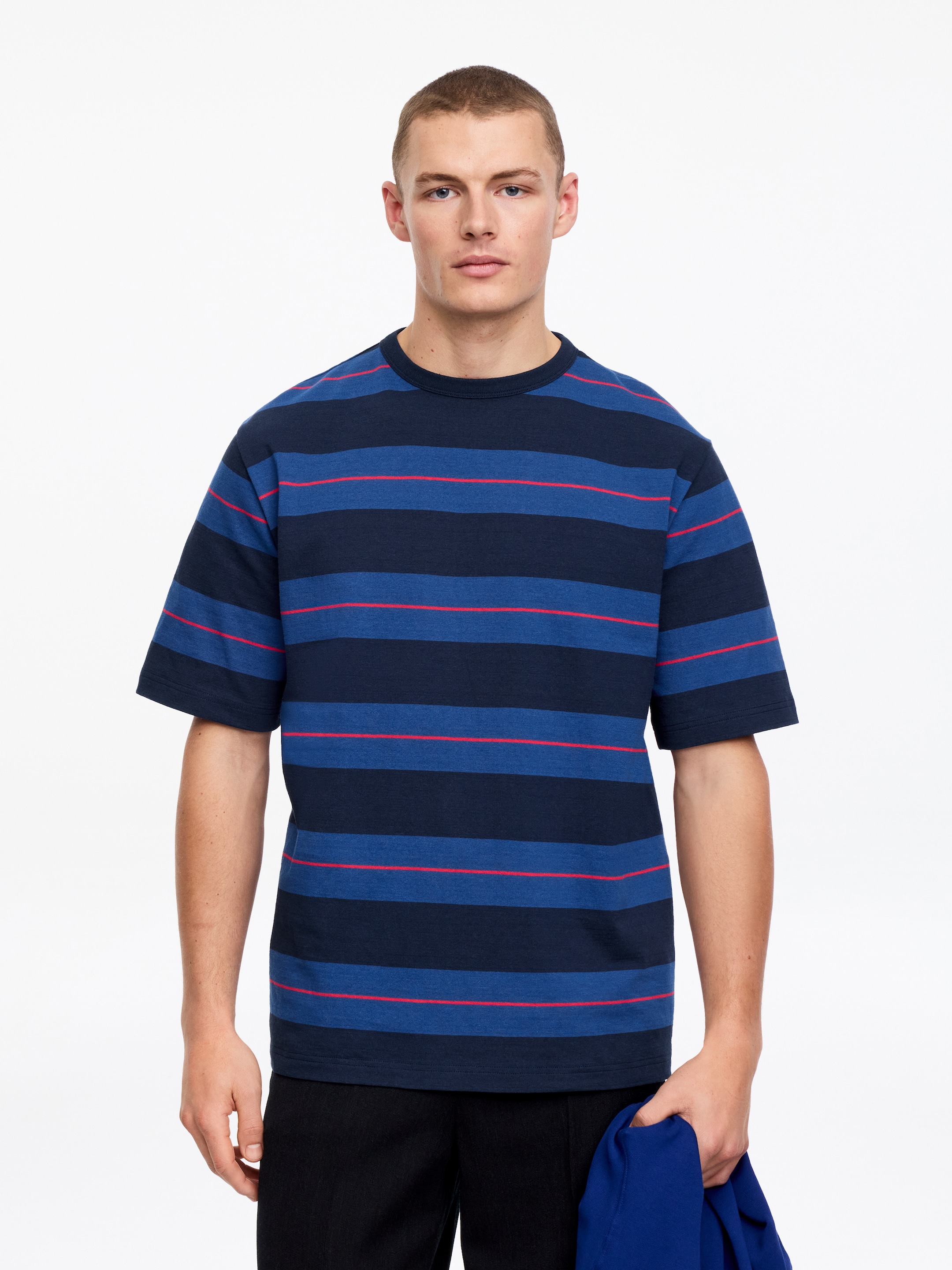 T-shirt décontracté - Bleu/Rayé - Relaxed fit - Homme - StillMedia/Lookbook - 3