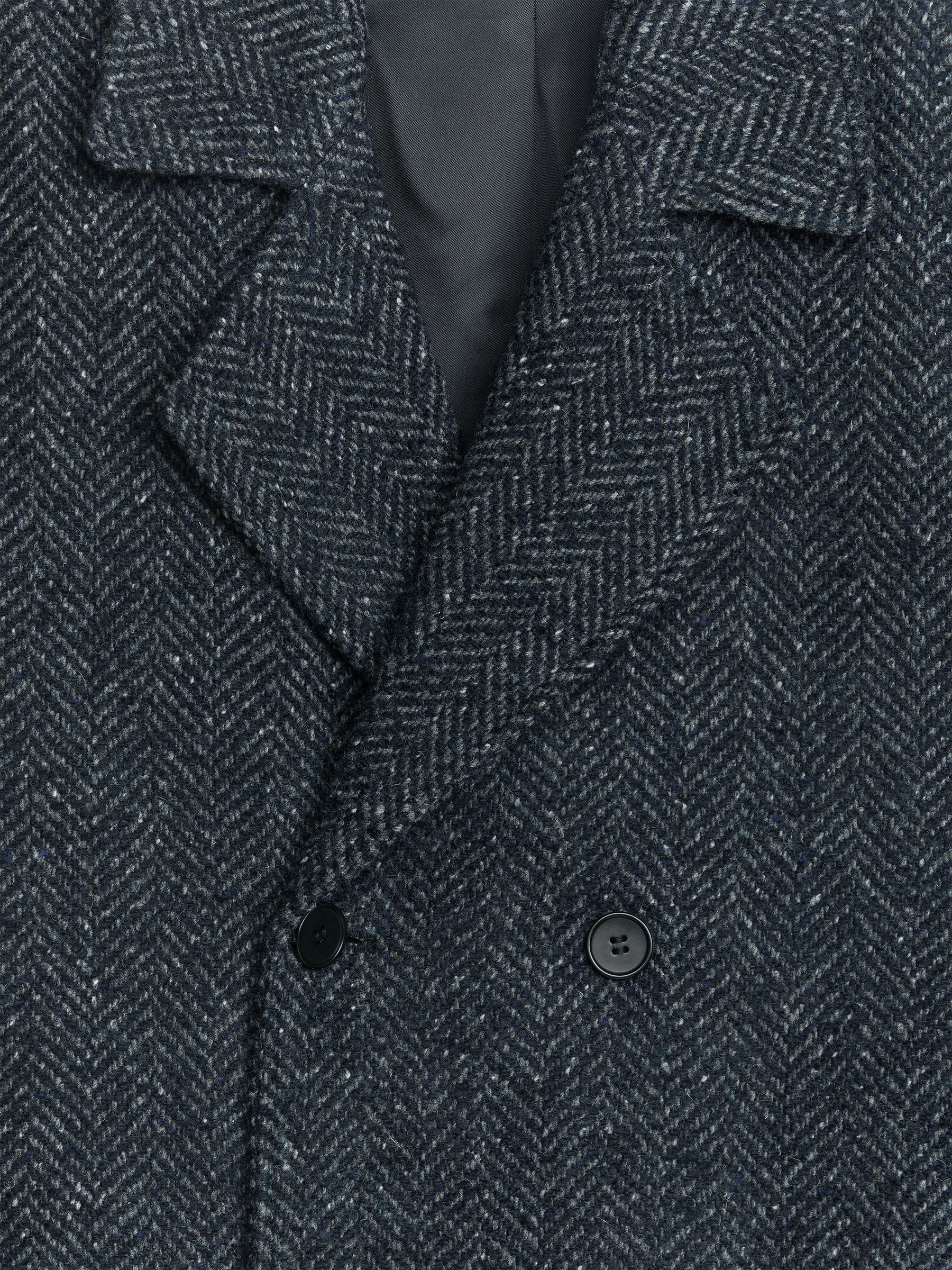 Wool Blend Coat - Dark Blue - Loose fit - Men - StillMedia/DescriptiveDetail - 1