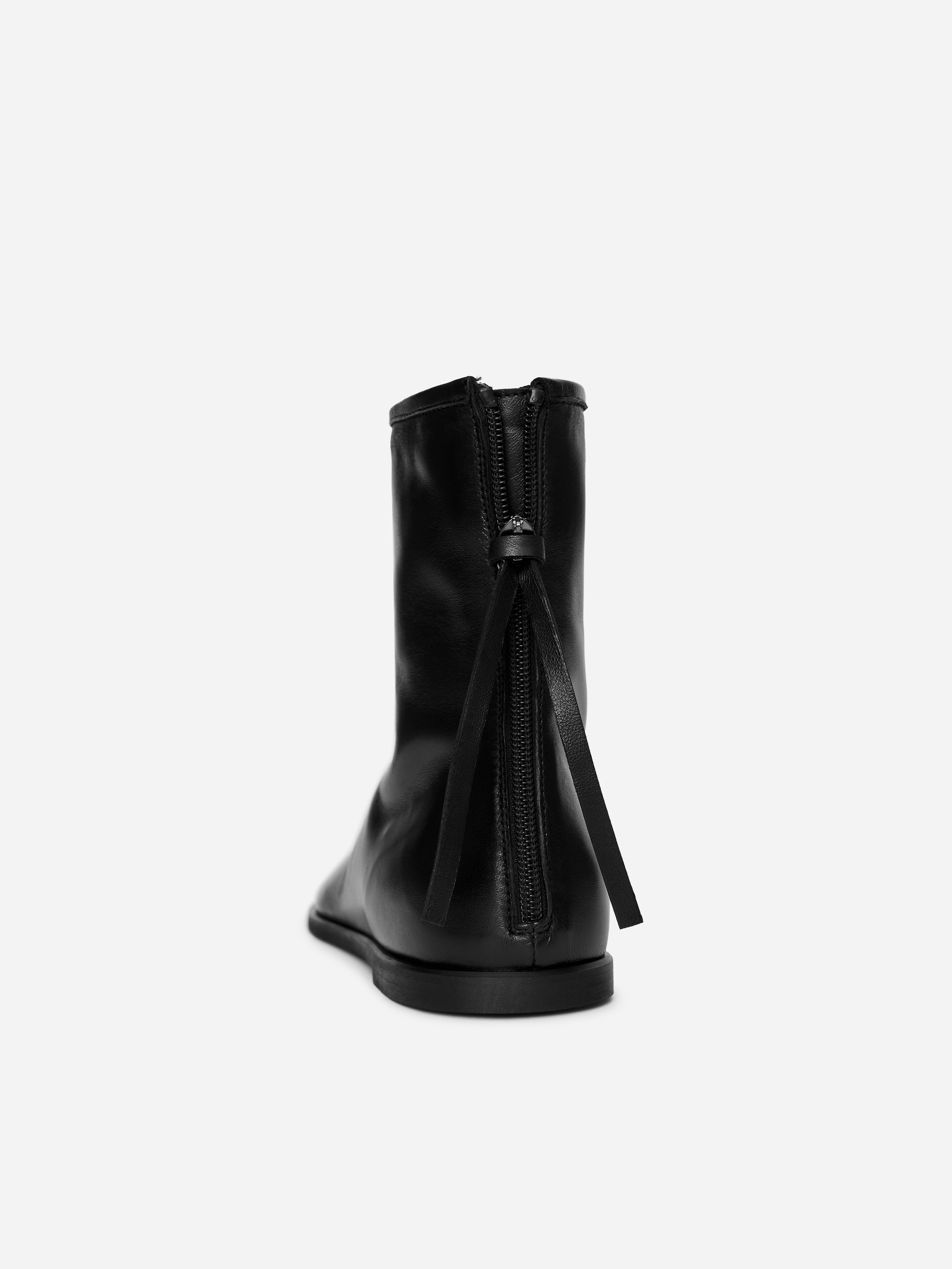 Leather Sock Boots - Black - Women - StillMedia/DescriptiveDetail - 4