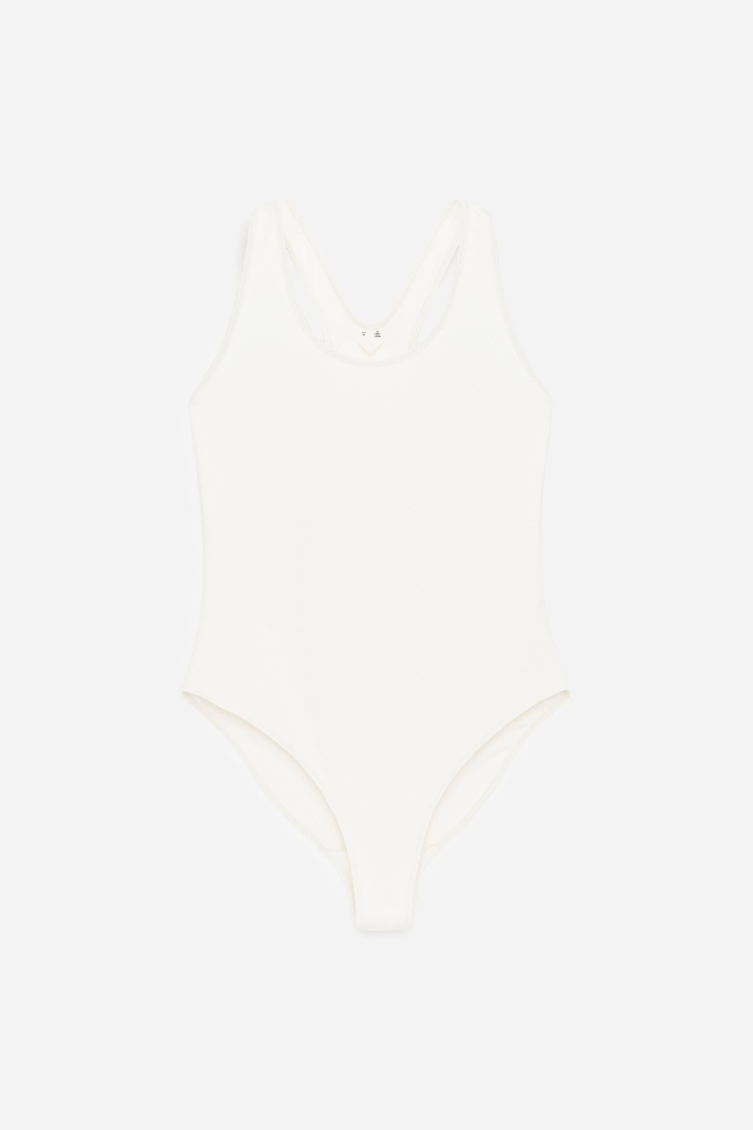 Racerback bodysuit - Hvit/Svart - 2