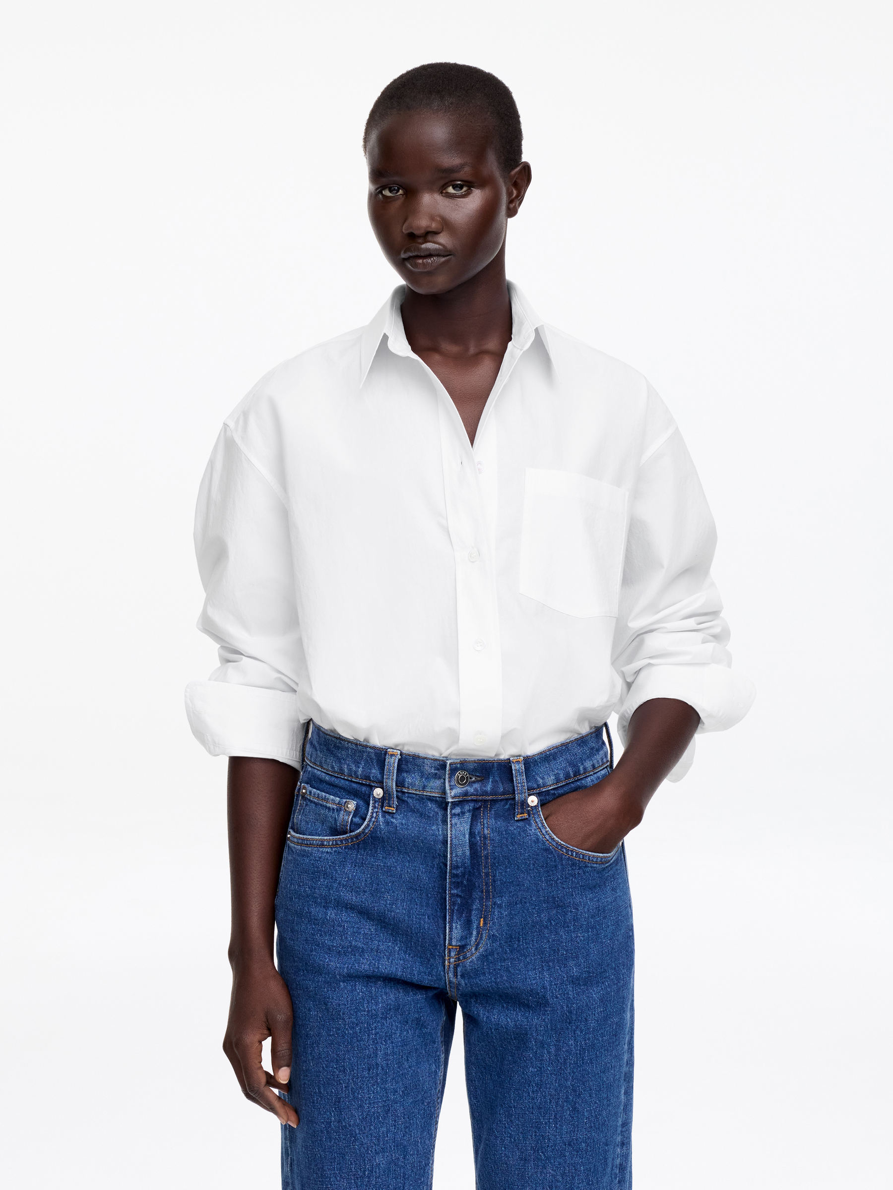 Chemise en coton - Blanc - Regular fit - Femme - StillMedia/Lookbook - 5