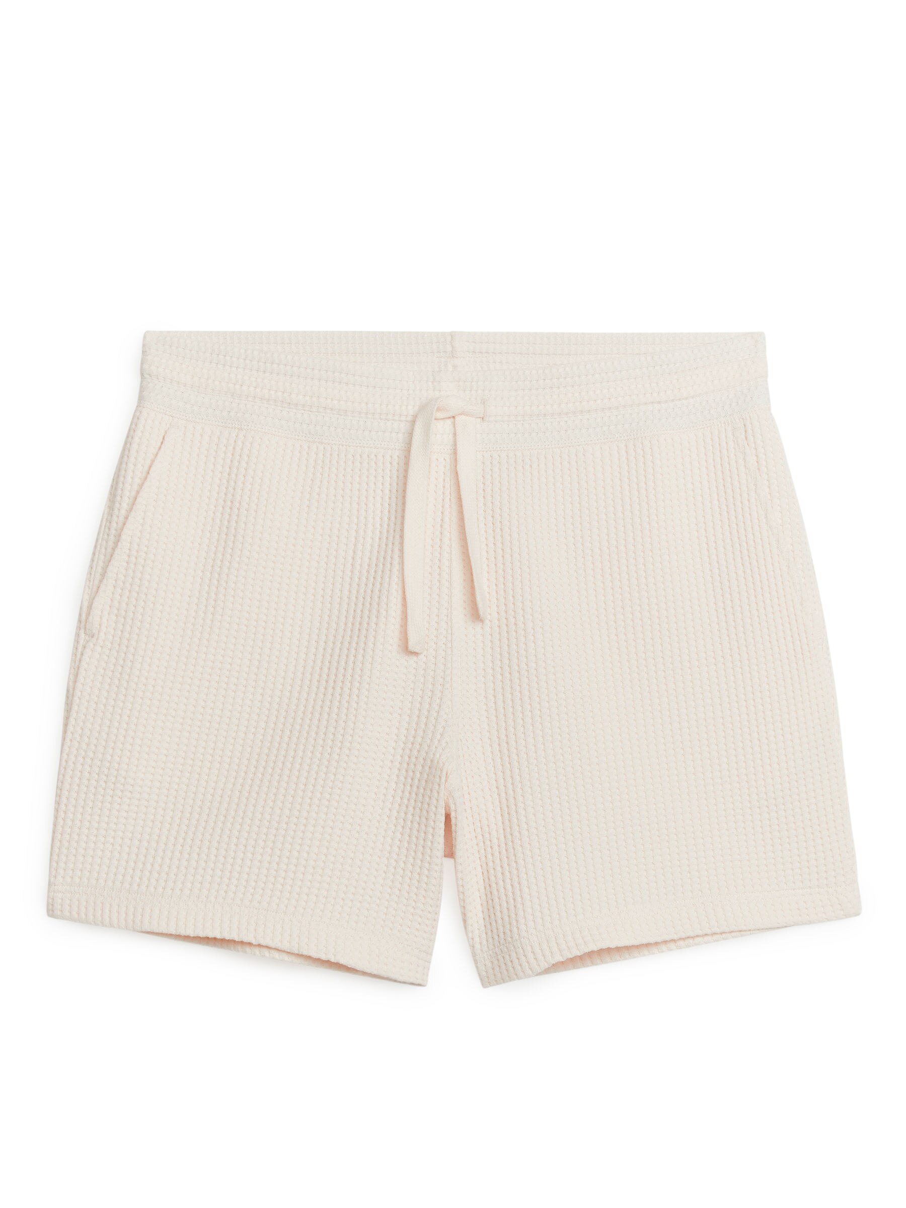 Waffle-Knit Cotton Shorts - Off-White - Regular fit - Men - StillMedia/DescriptiveStillLife - 1