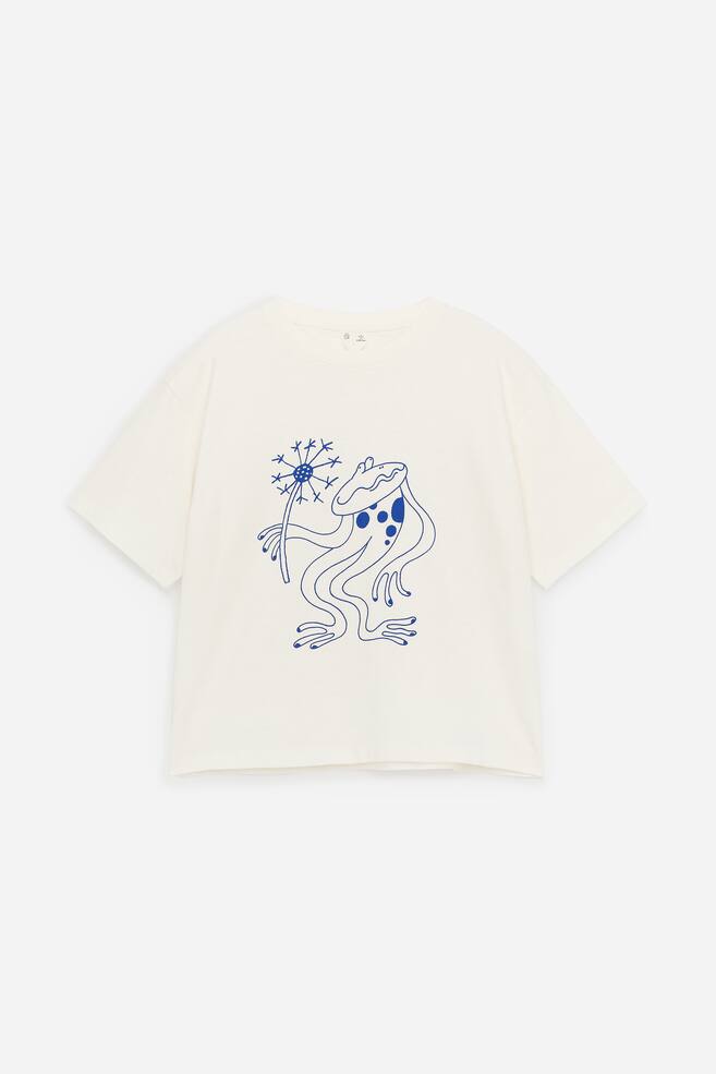 Oversized T-Shirt - Off White/Frog/Blue/Brown/Blue/Oranges/Dusty Yellow/Lemons - 1