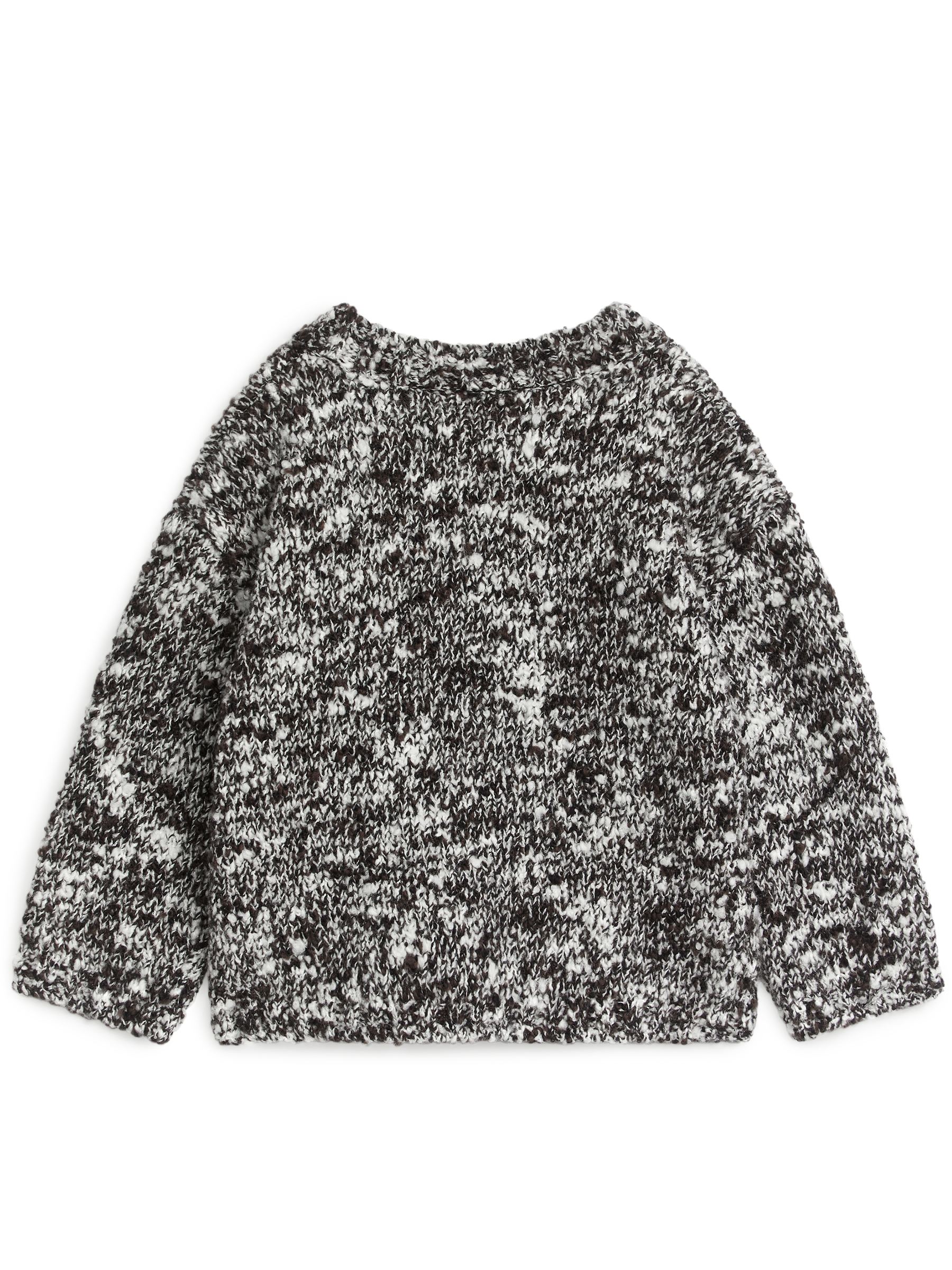 Lässiges Bouclé-Pullover - Schwarz/Weiß - Relaxed Fit - Kinder - StillMedia/DescriptiveStillLife - 3