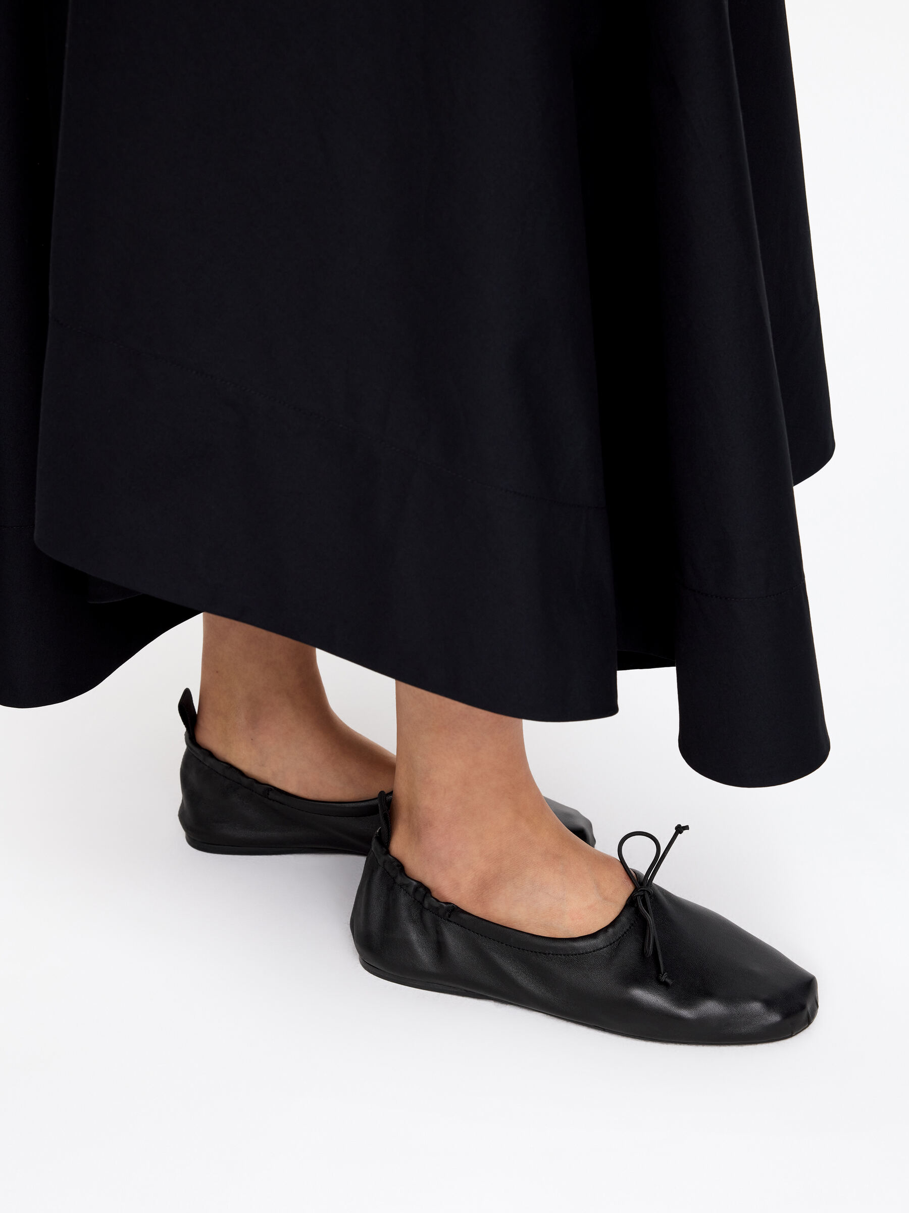 Bailarinas deportivas de cuero - Negro - Women - StillMedia/Lookbook - 8