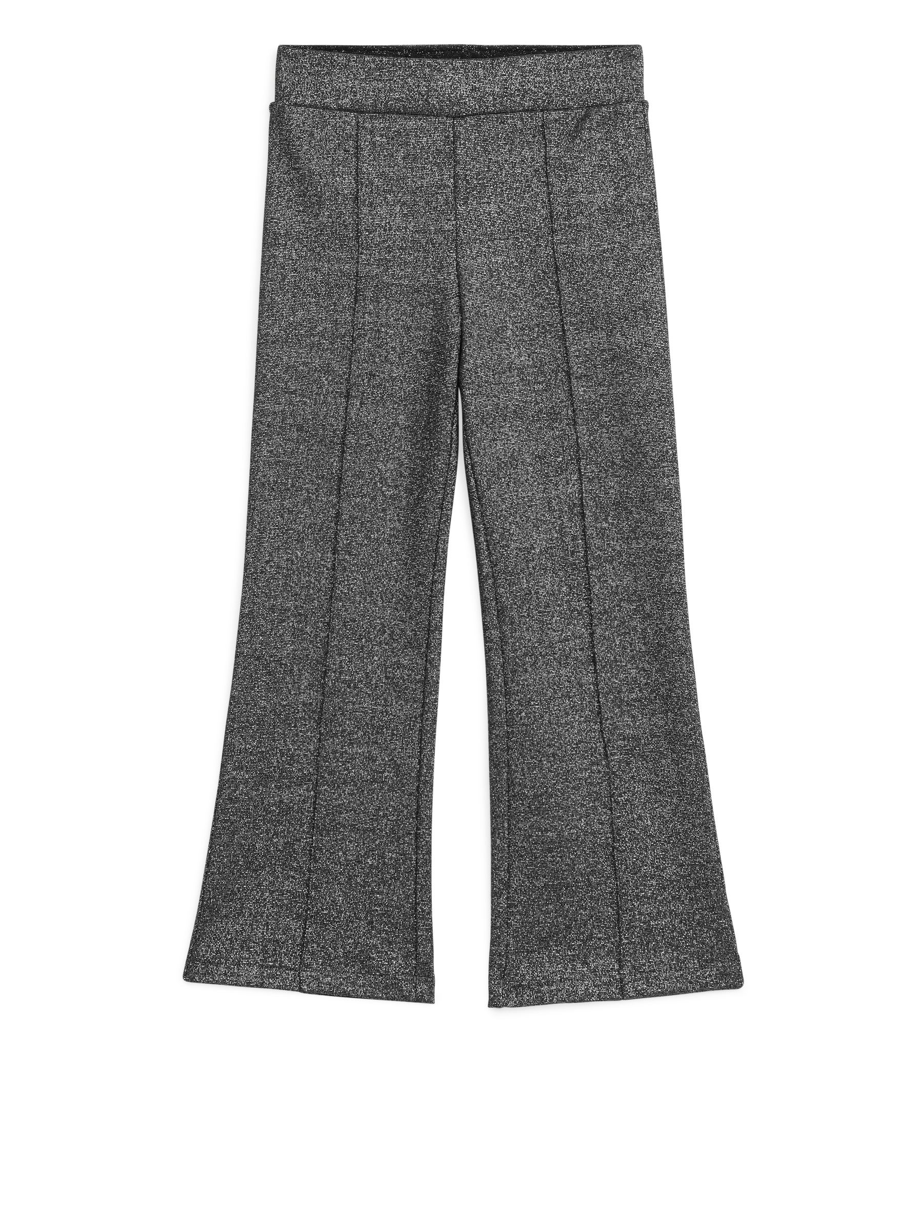 Glittriga leggings-Grå-3081