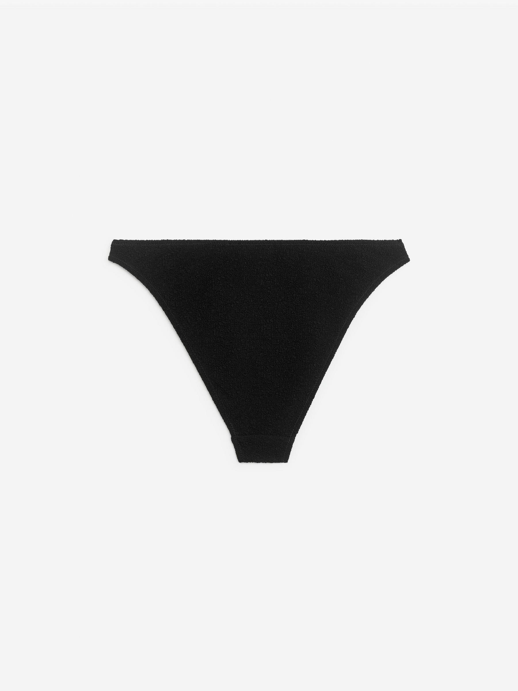 High-Waist Textured Bikini Briefs - Black - Women - StillMedia/DescriptiveStillLife - 2