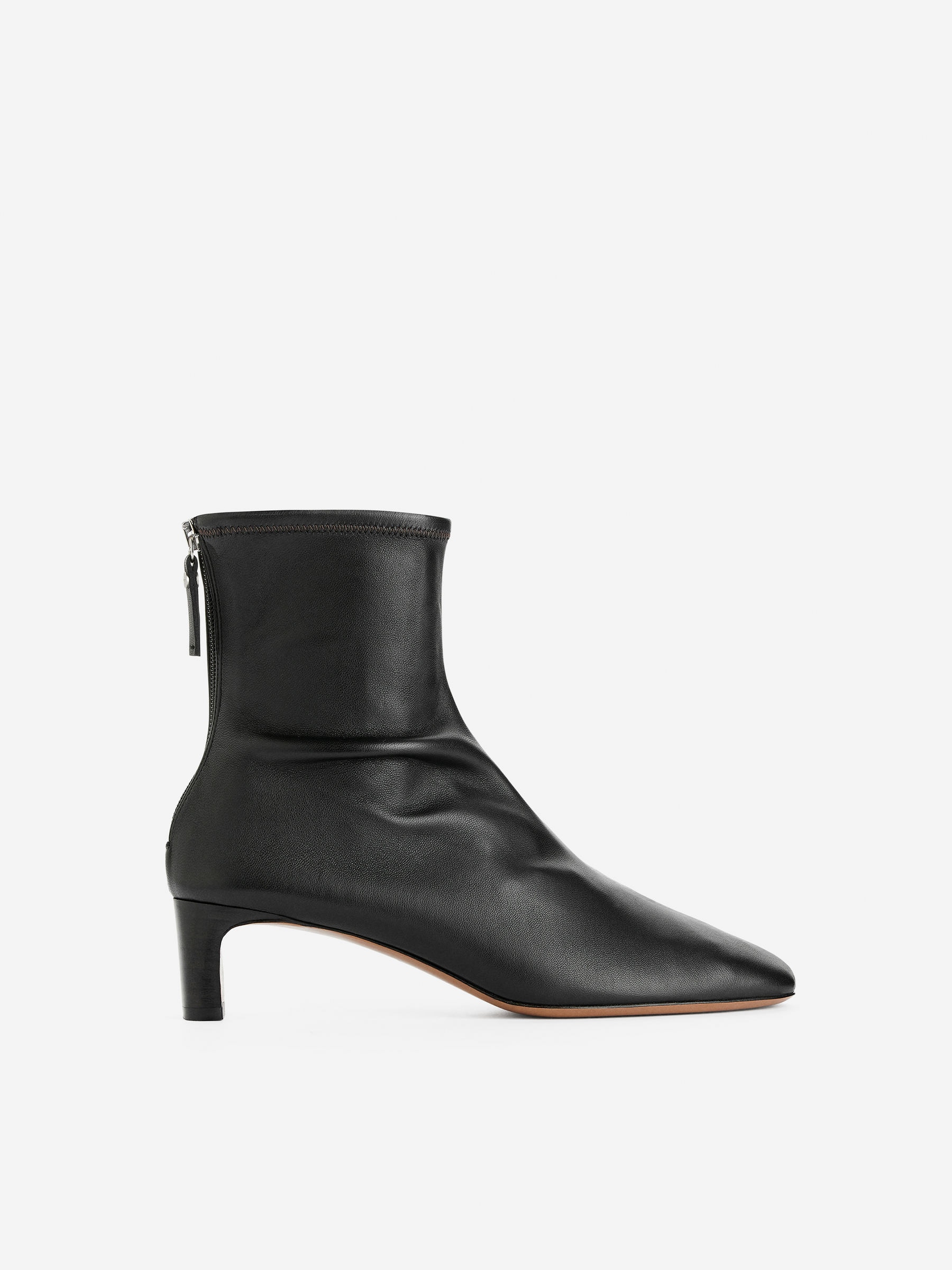 Botas ajustadas de piel elástica-#272628-13042