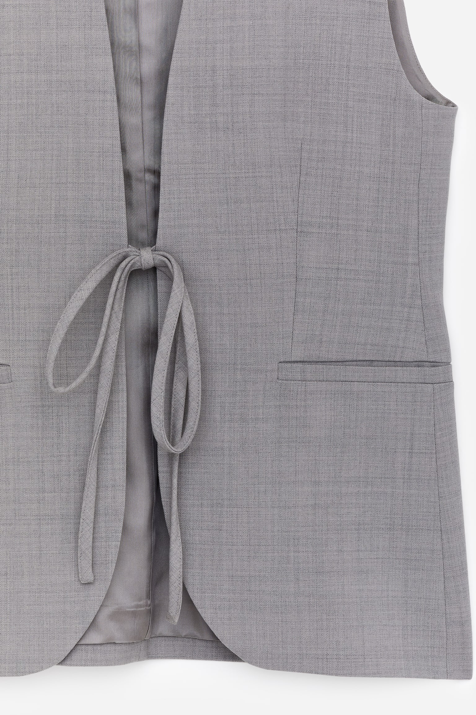 Figursyet vest - grå - 3