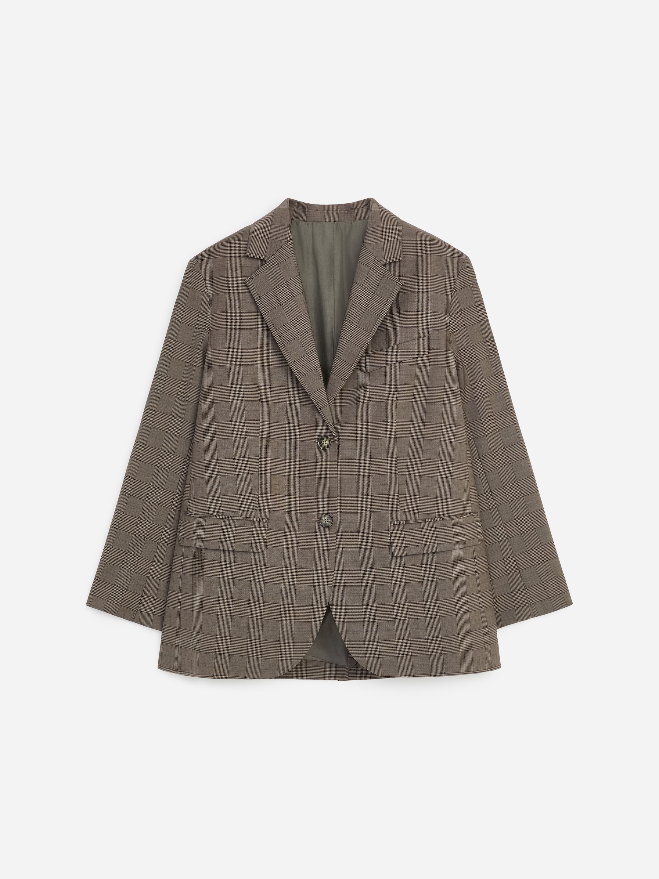 Relaxed Wool-Blend Blazer - Marrón/cuadros - Corte relajado - women - StillMedia/DescriptiveStillLife - 1