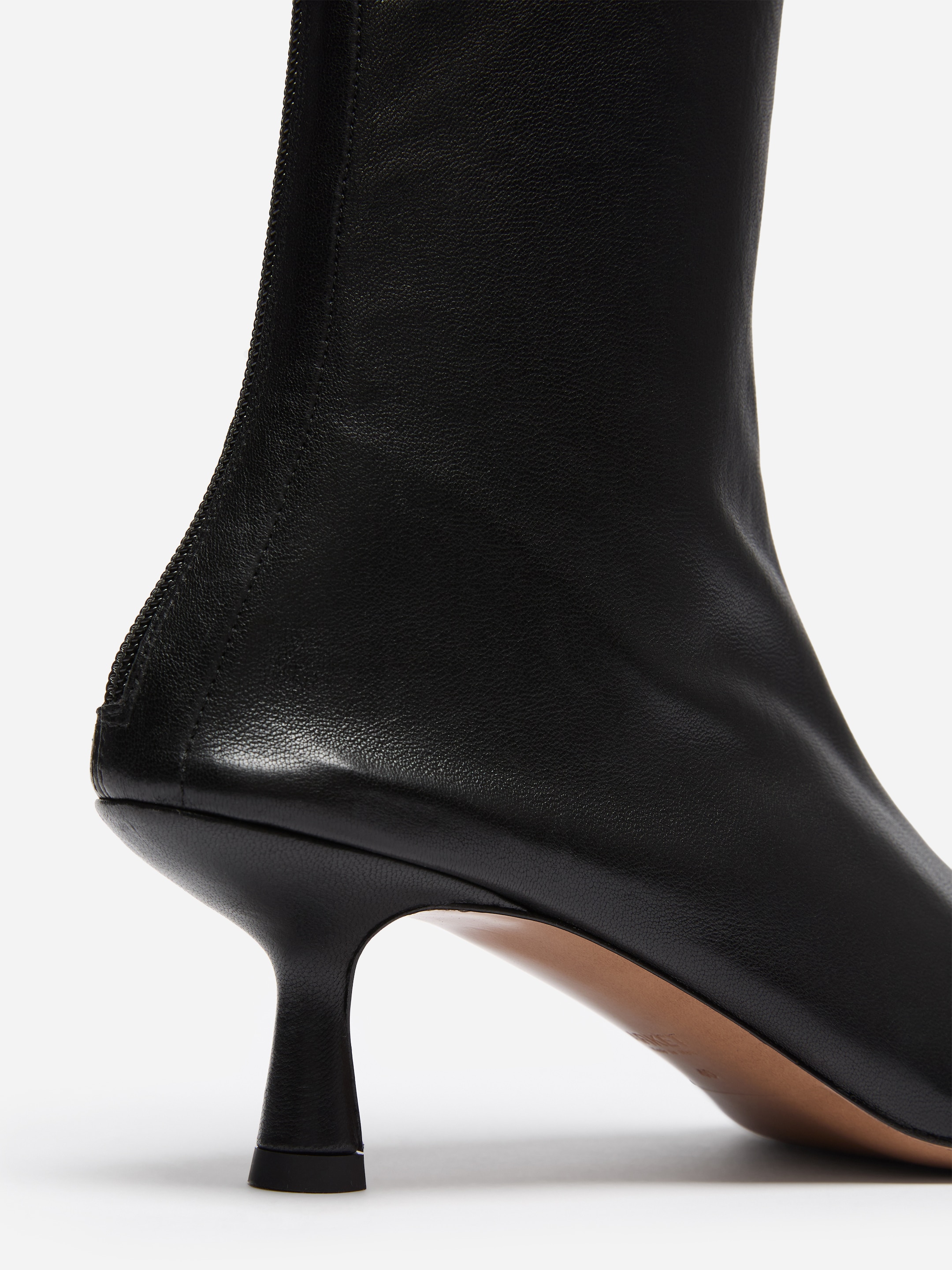 Leather Sock Boots - Black - women - StillMedia/DescriptiveDetail - 5