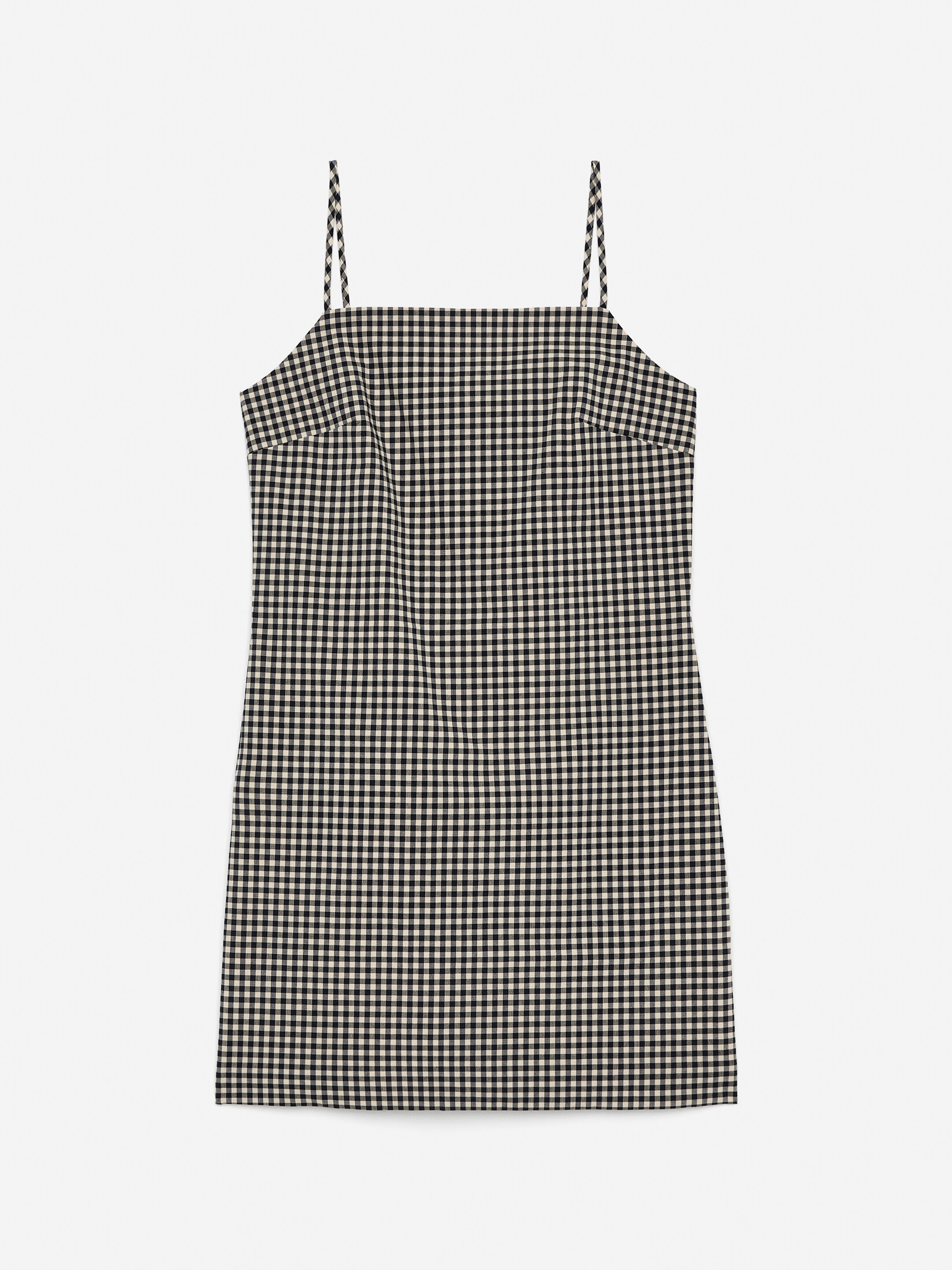 Agrandir l'image: Robe courte à carreaux vichy - Bleu foncé/Beige - FEMME | H&M BE 5