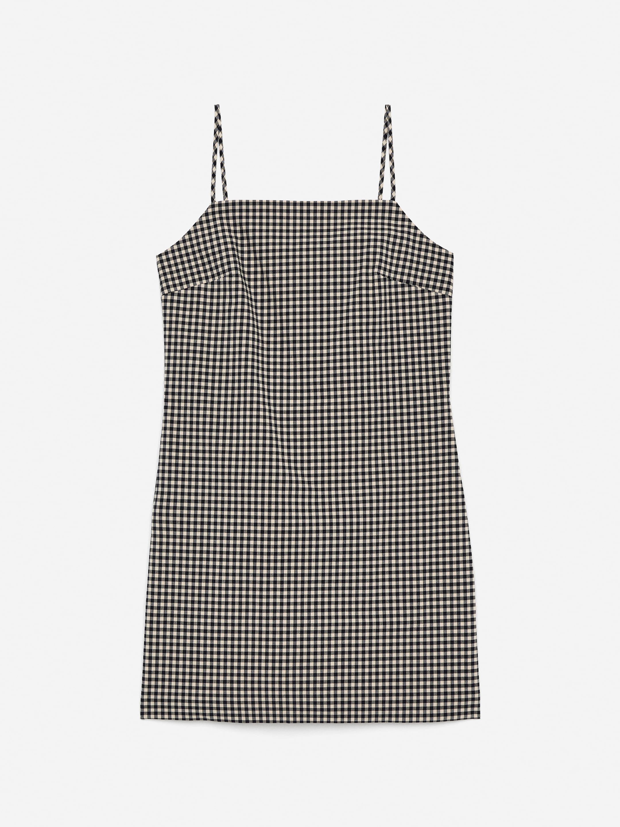 Robe courte à carreaux vichy - Bleu foncé/Beige - Slim fit - Femme - StillMedia/DescriptiveStillLife - 1