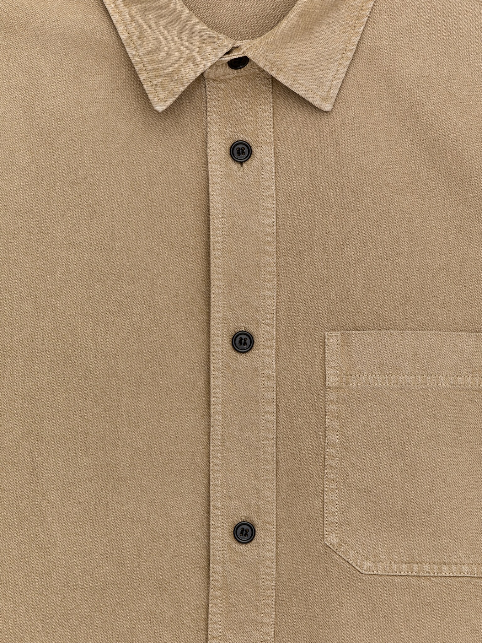 Overshirt aus Baumwolle - Beige/Blau - 4