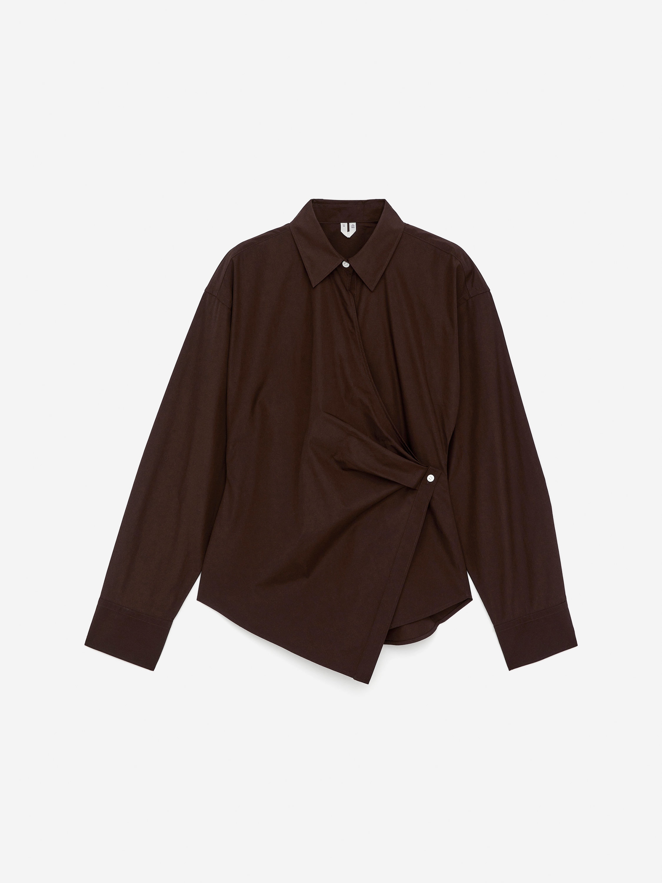Wrap Shirt-Brown-16726