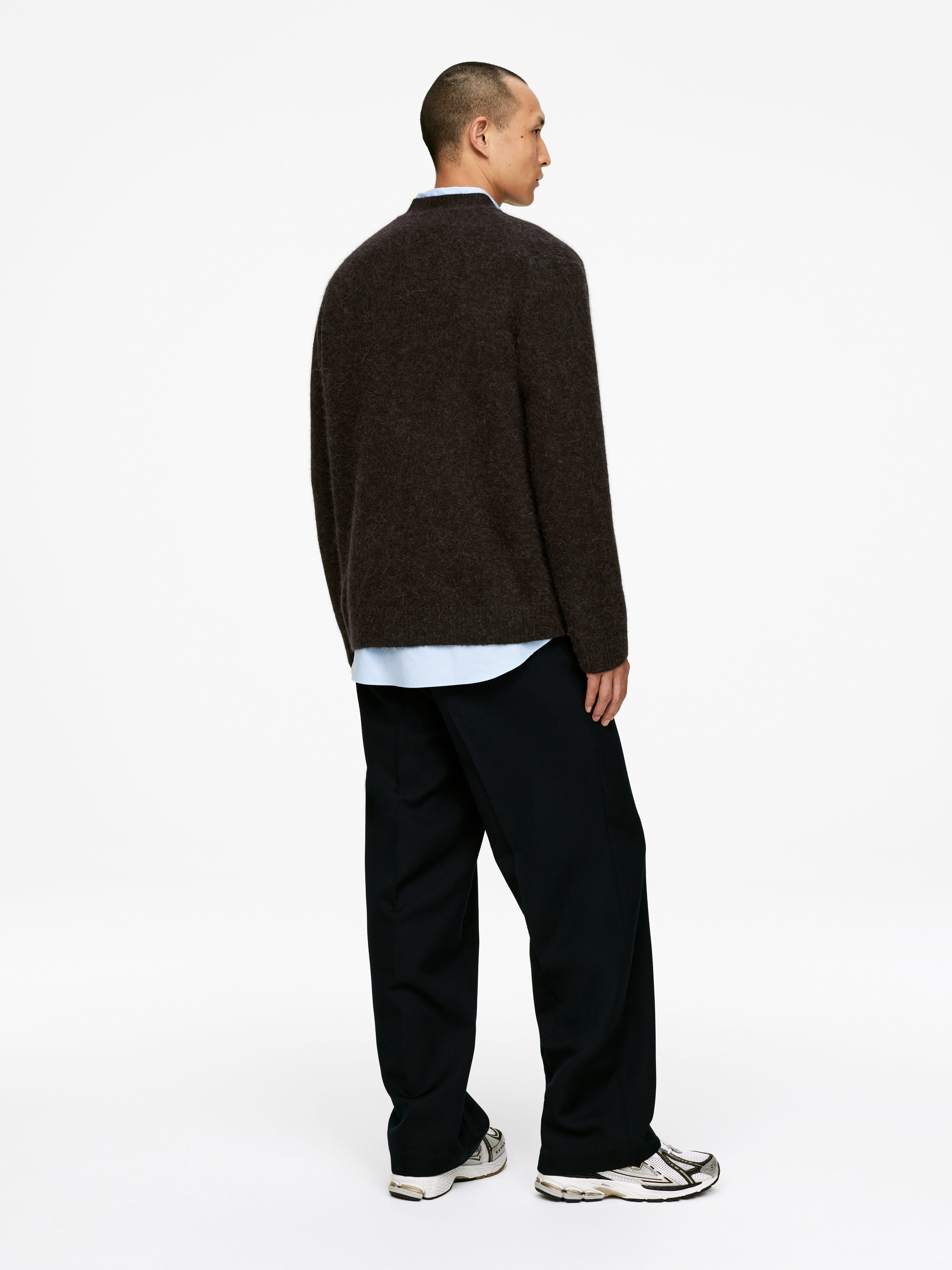 Wool-Alpaca Blend Cardigan - Brown - Relaxed fit - Men - StillMedia/Lookbook - 5