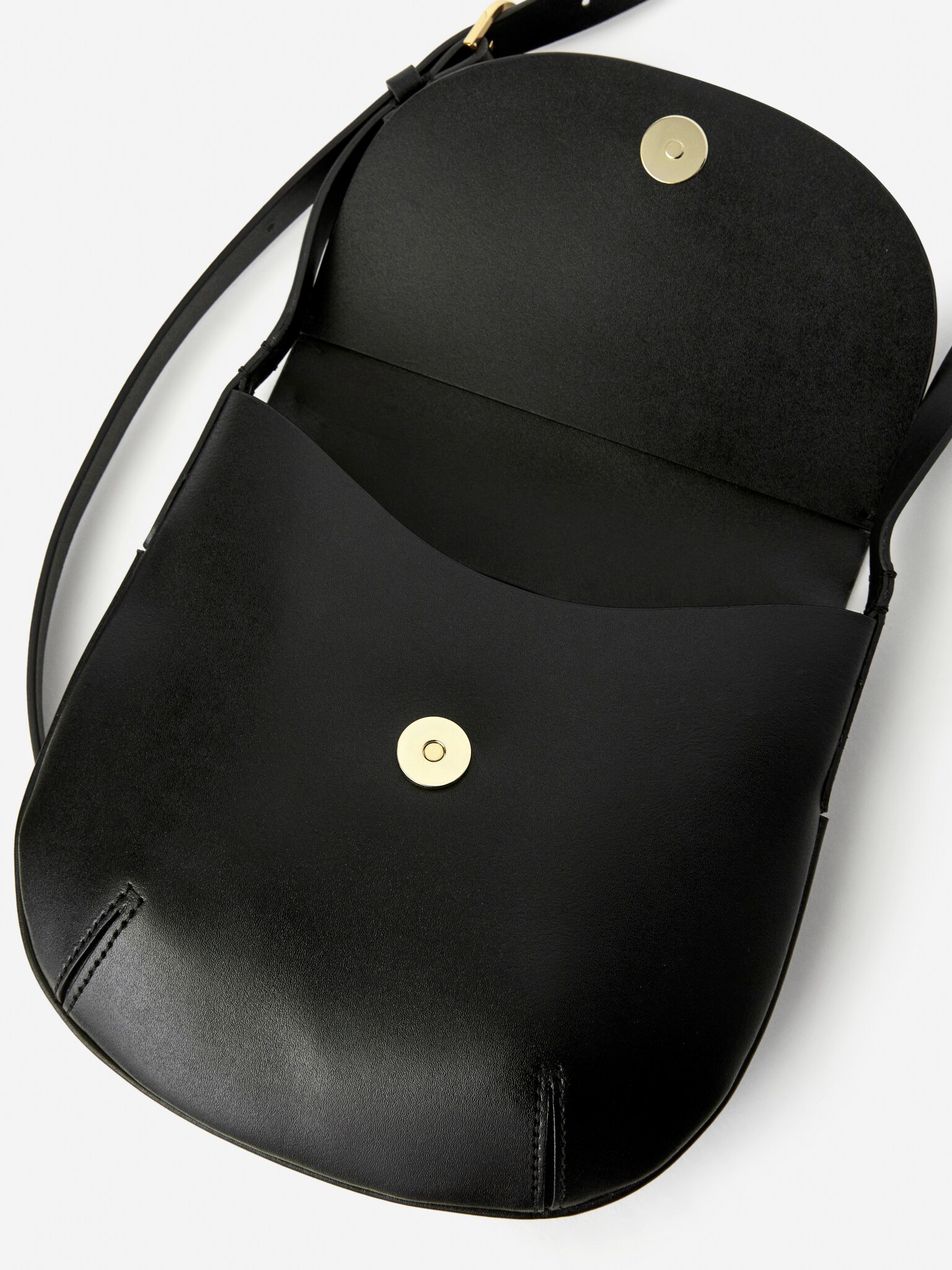 Sac en cuir à bandoulière - Noir/Rouge foncé/Jaune - 5