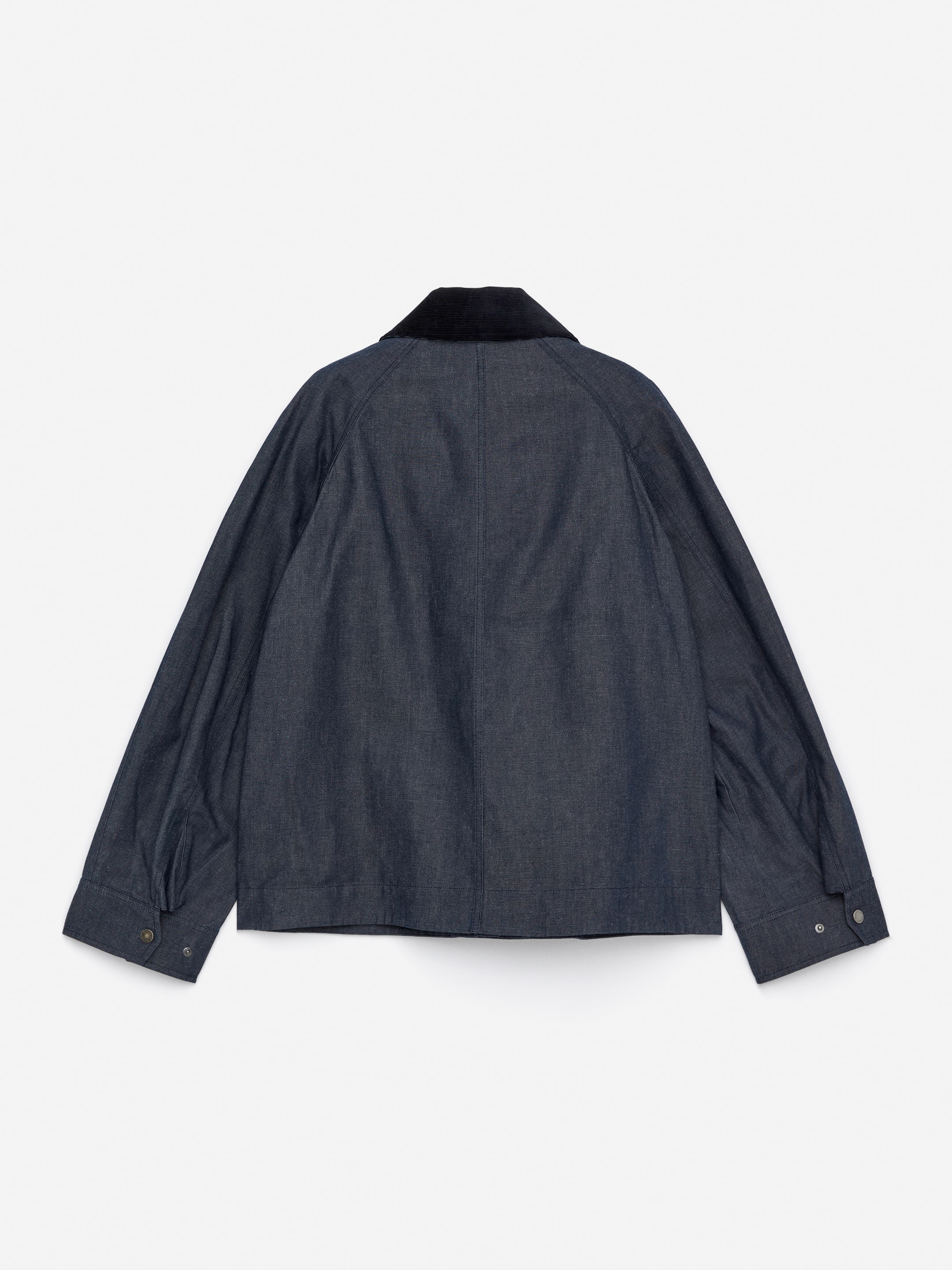 ARKET and Barbour Dry-Waxed Denim Jacket - Blue - Regular fit - Women - StillMedia/DescriptiveStillLife - 3