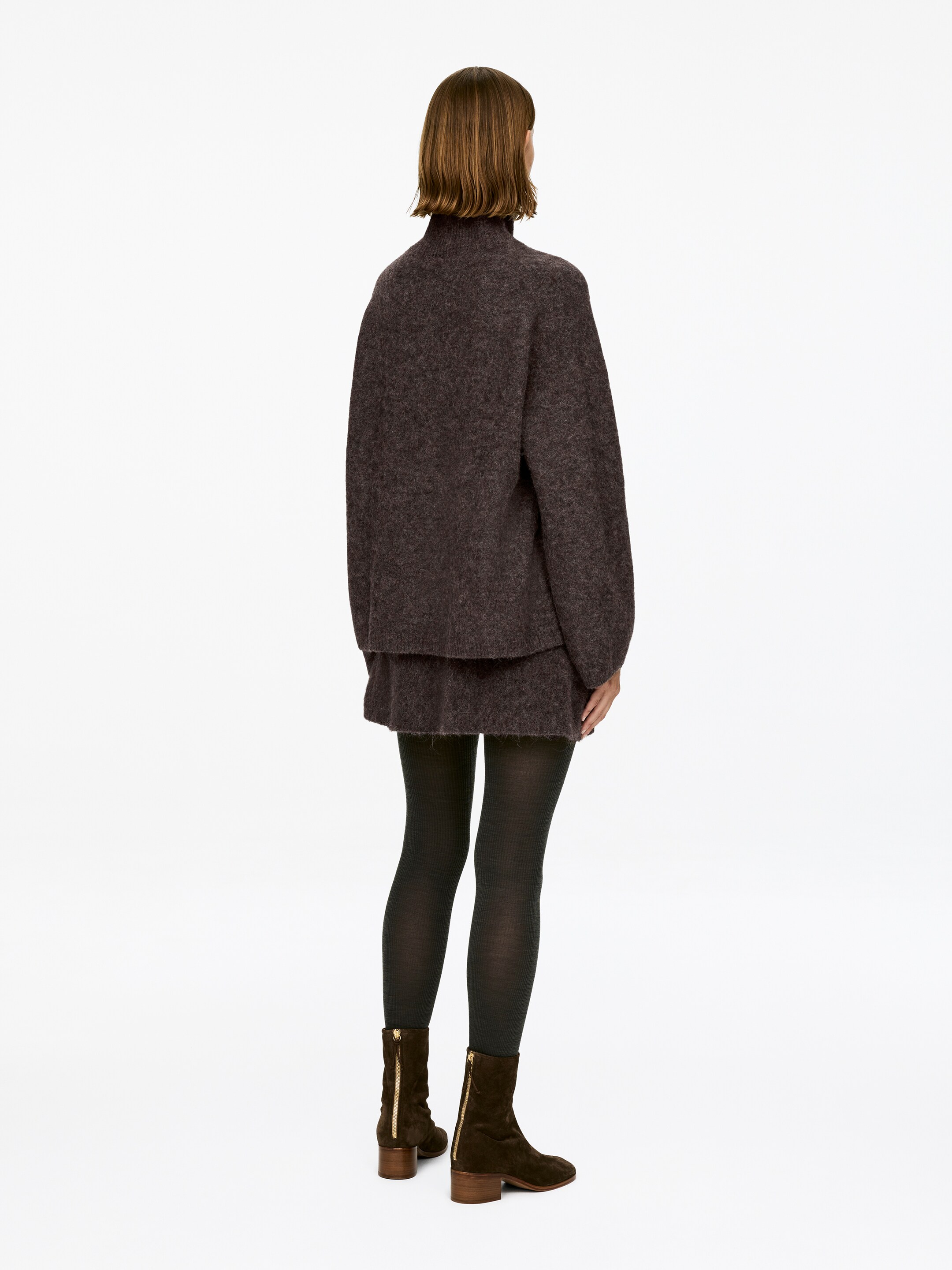 Ver imagen más grande: Jersey de cuello vuelto - Marrón - MUJER | H&M ES 3