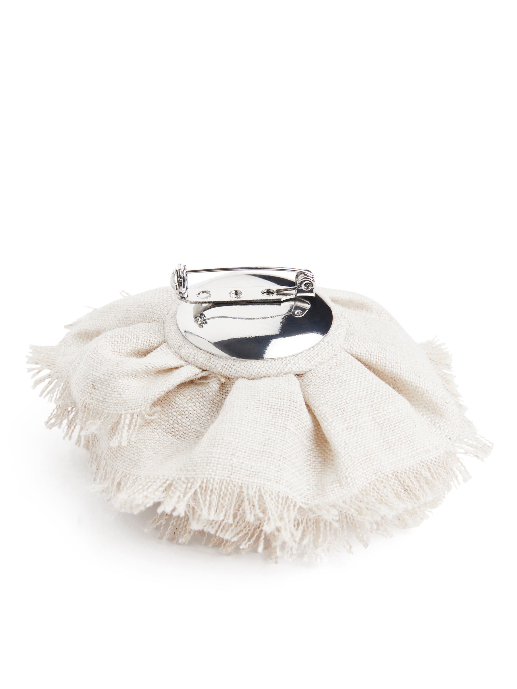 Linen Brooch - Off White - Women - StillMedia/DescriptiveDetail - 1