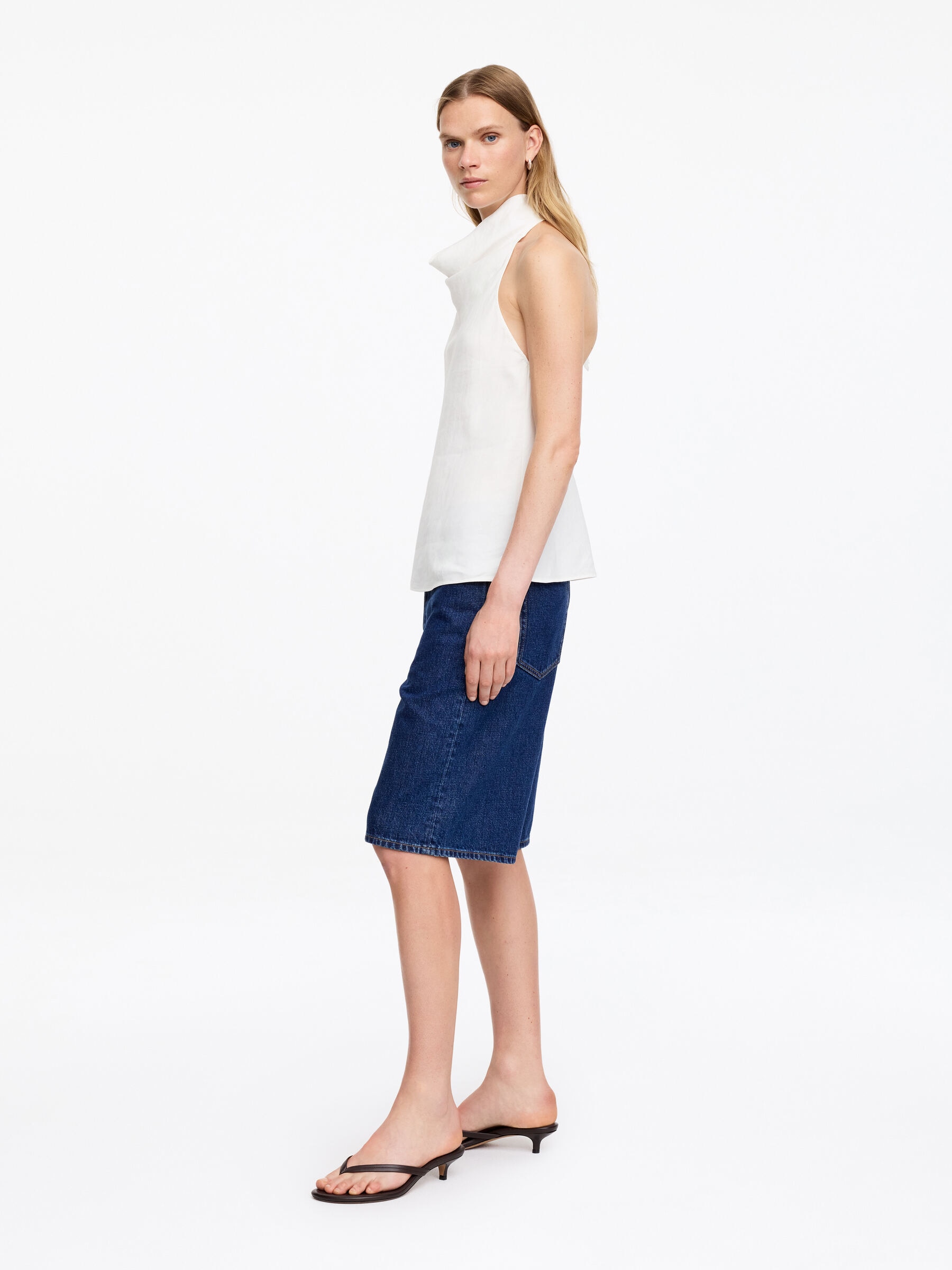 Haut dos nu en lin mélangé - Blanc - Regular fit - Femme - StillMedia/Lookbook - 5