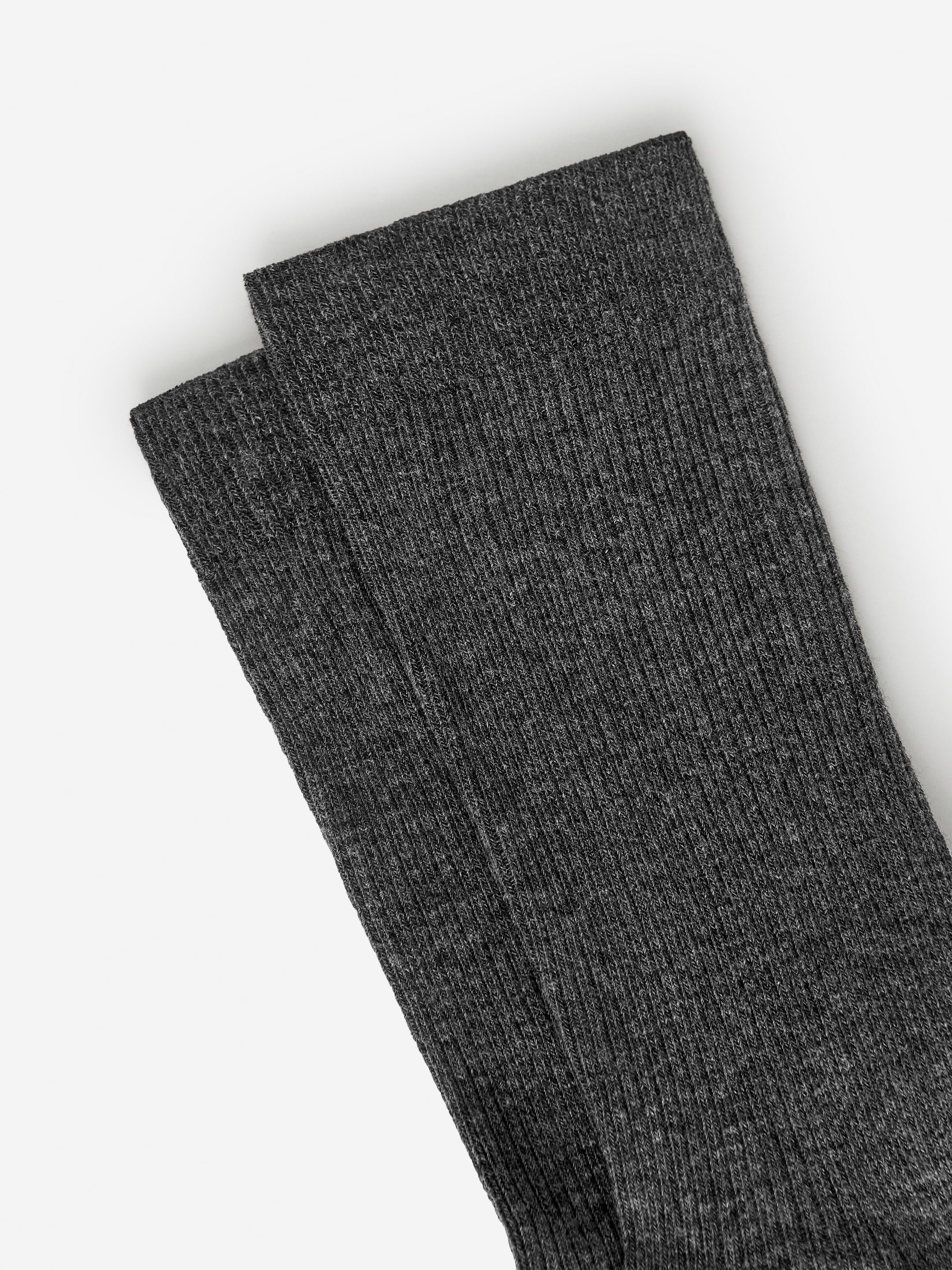 Ribbade bomullsstrumpor, 3-pack - Gråmelerad - Women - StillMedia/DescriptiveDetail - 3