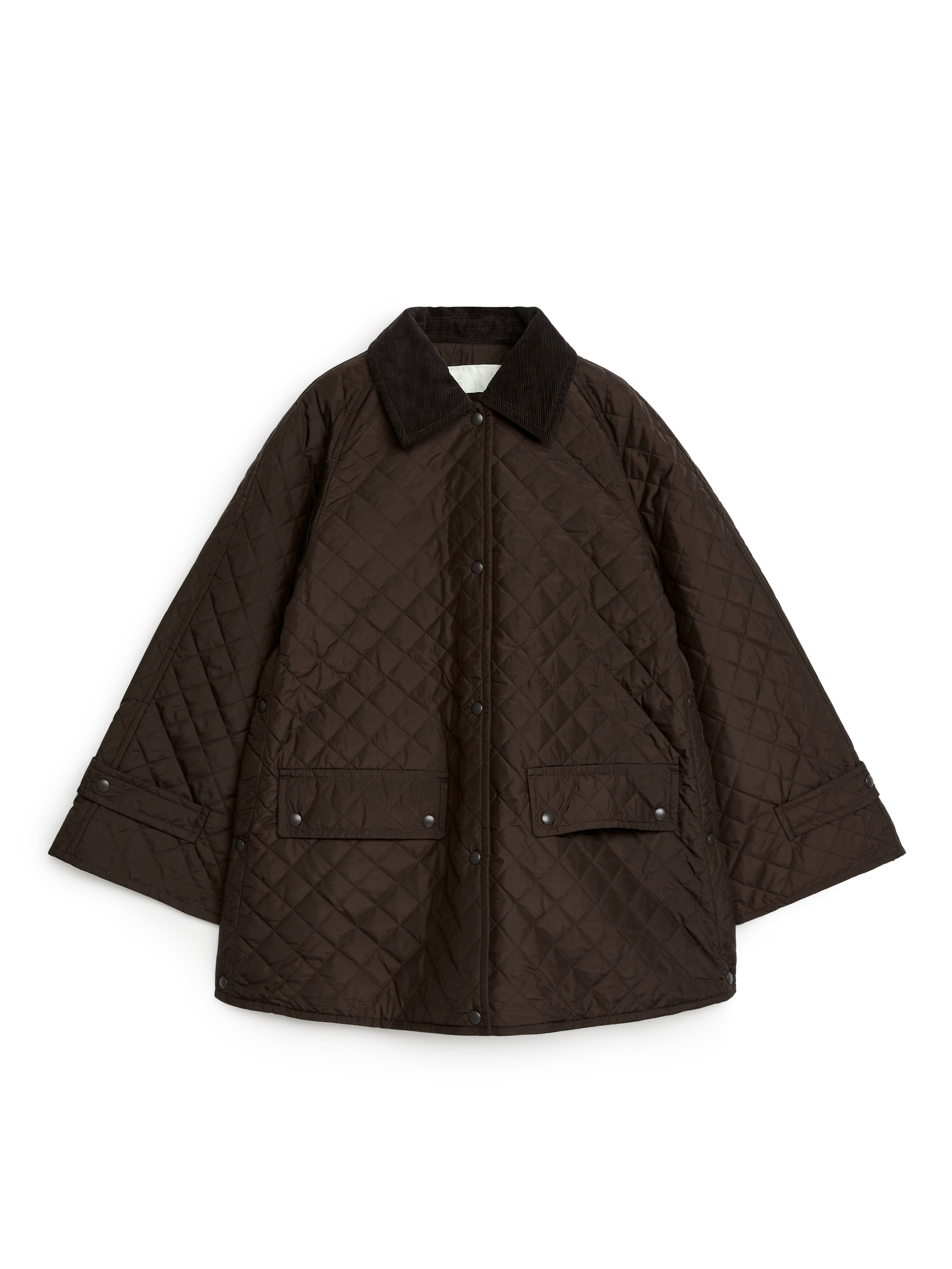 Ingrandisci l'immagine: Quilted Jacket - Dark Brown - DONNA | H&M CH 1