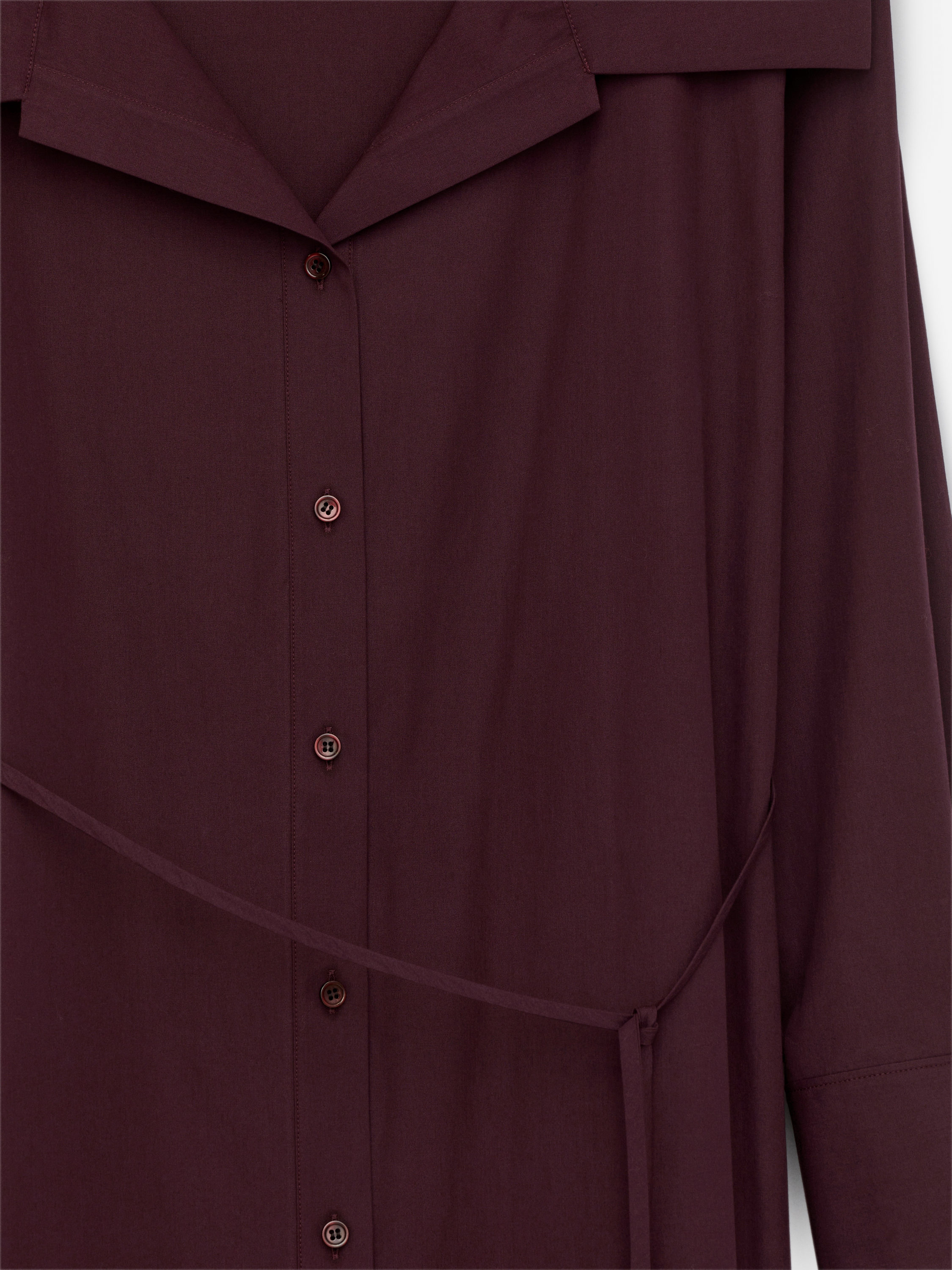 Open-Collar Dress - Dark Red - Regular fit - Women - StillMedia/DescriptiveDetail - 2