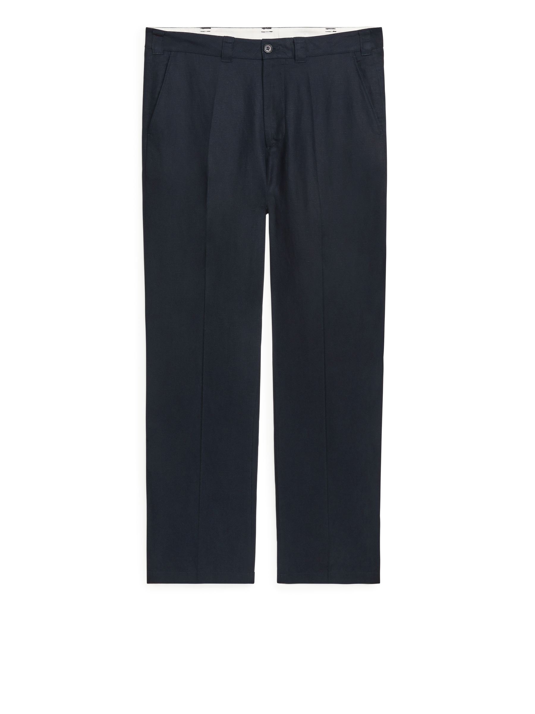 Loose Linen Trousers - Dark Blue - Corte relajado - Men - StillMedia/DescriptiveStillLife - 1