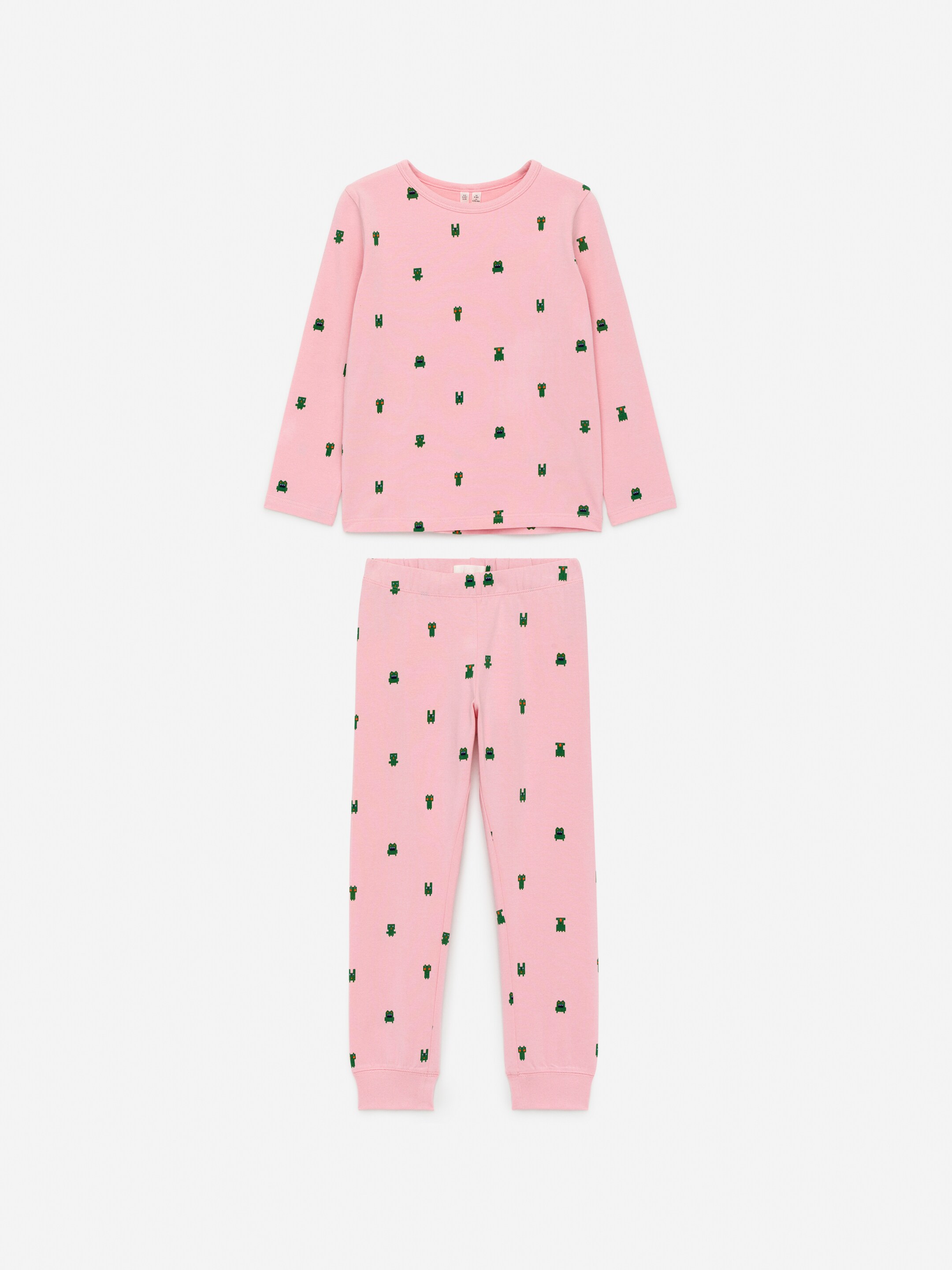 Ver imagem maior: Pijama em jersey - Rosa/monstros - CRIANÇA | H&M PT 1