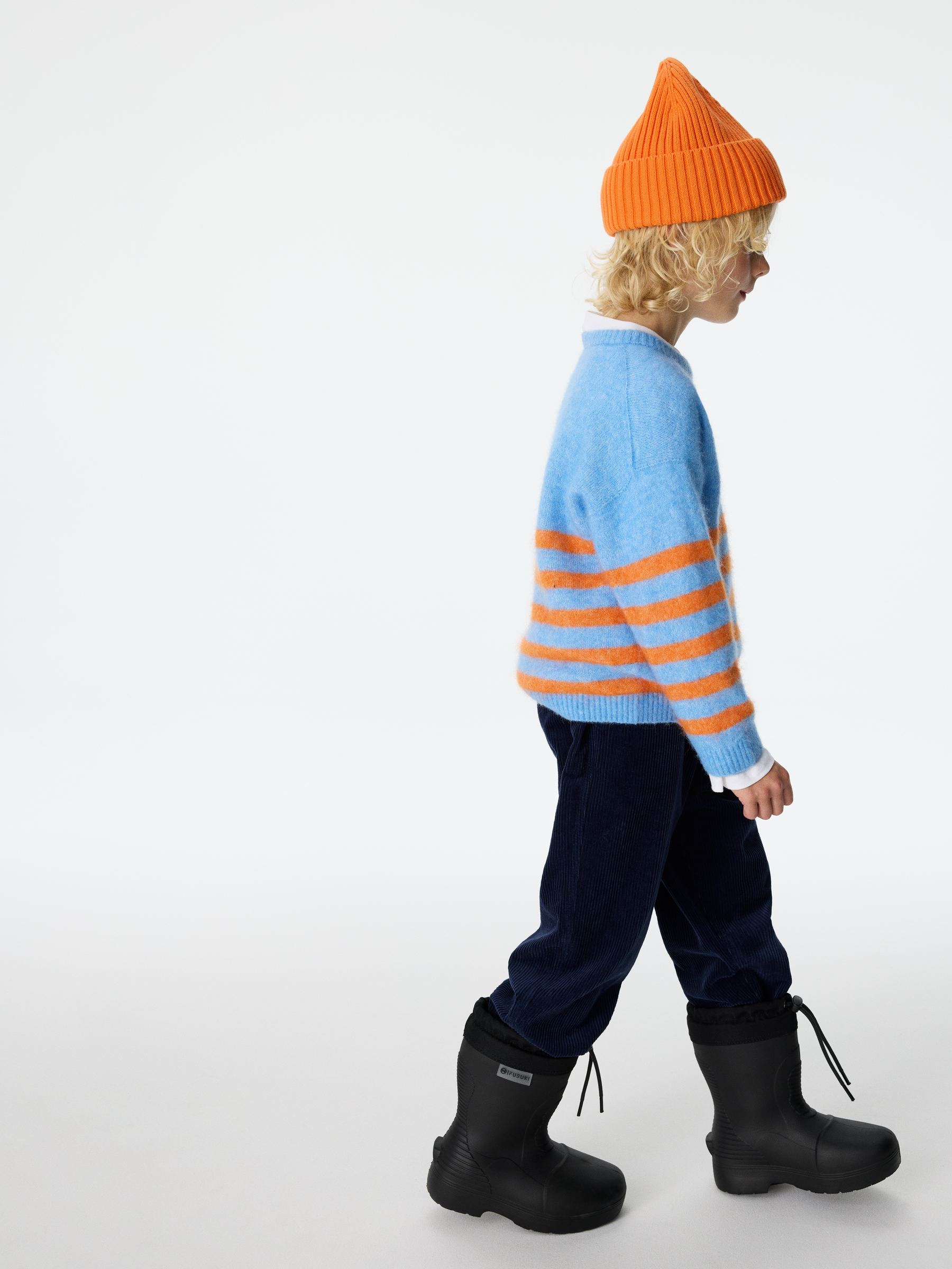 Alpaca-Wool Blend Jumper - Blue/Rust - Relaxed fit - Children - StillMedia/Environmental - 1