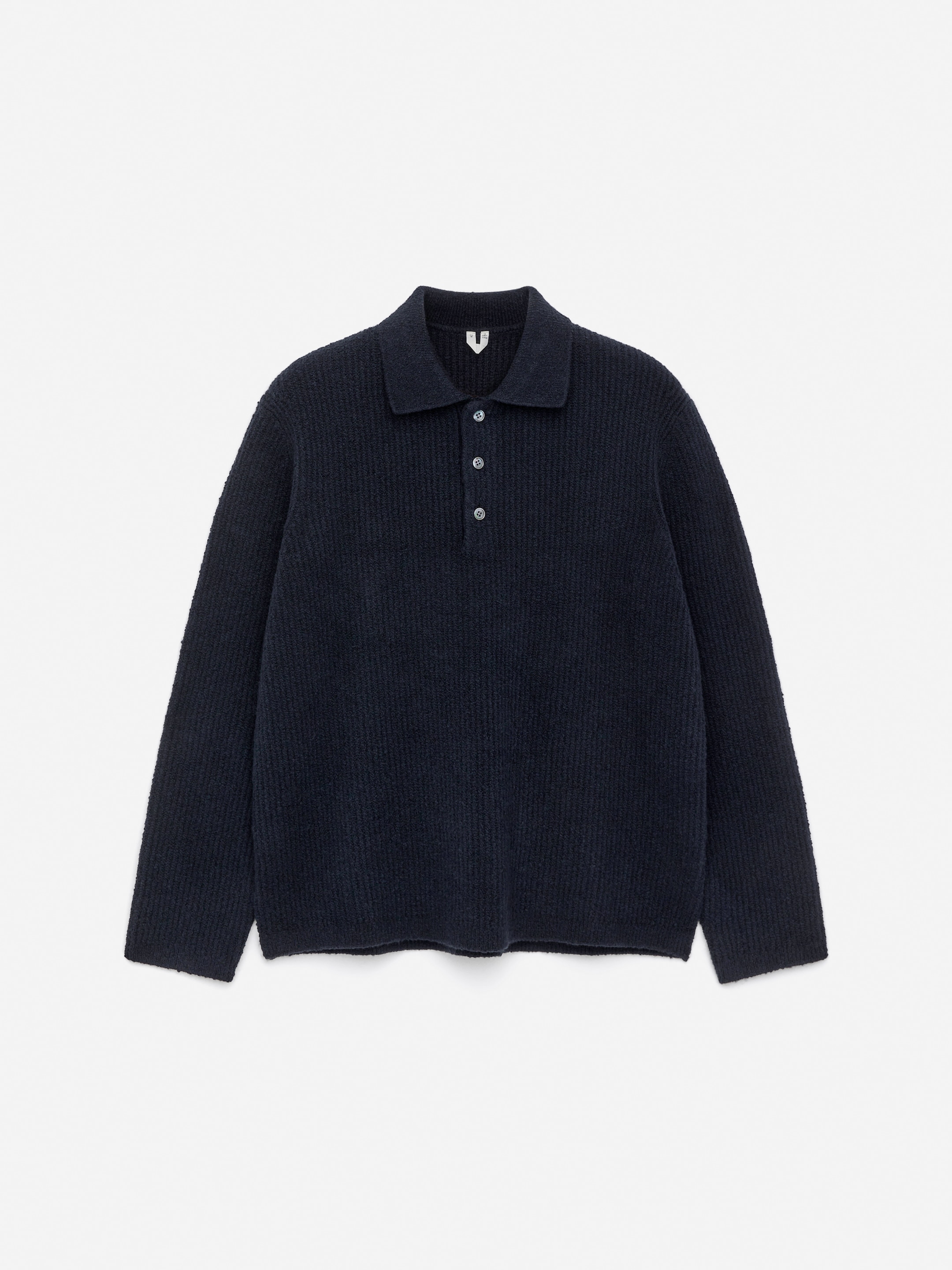 Knitted Polo Jumper - Dark Blue - Regular fit - Men - StillMedia/DescriptiveStillLife - 2