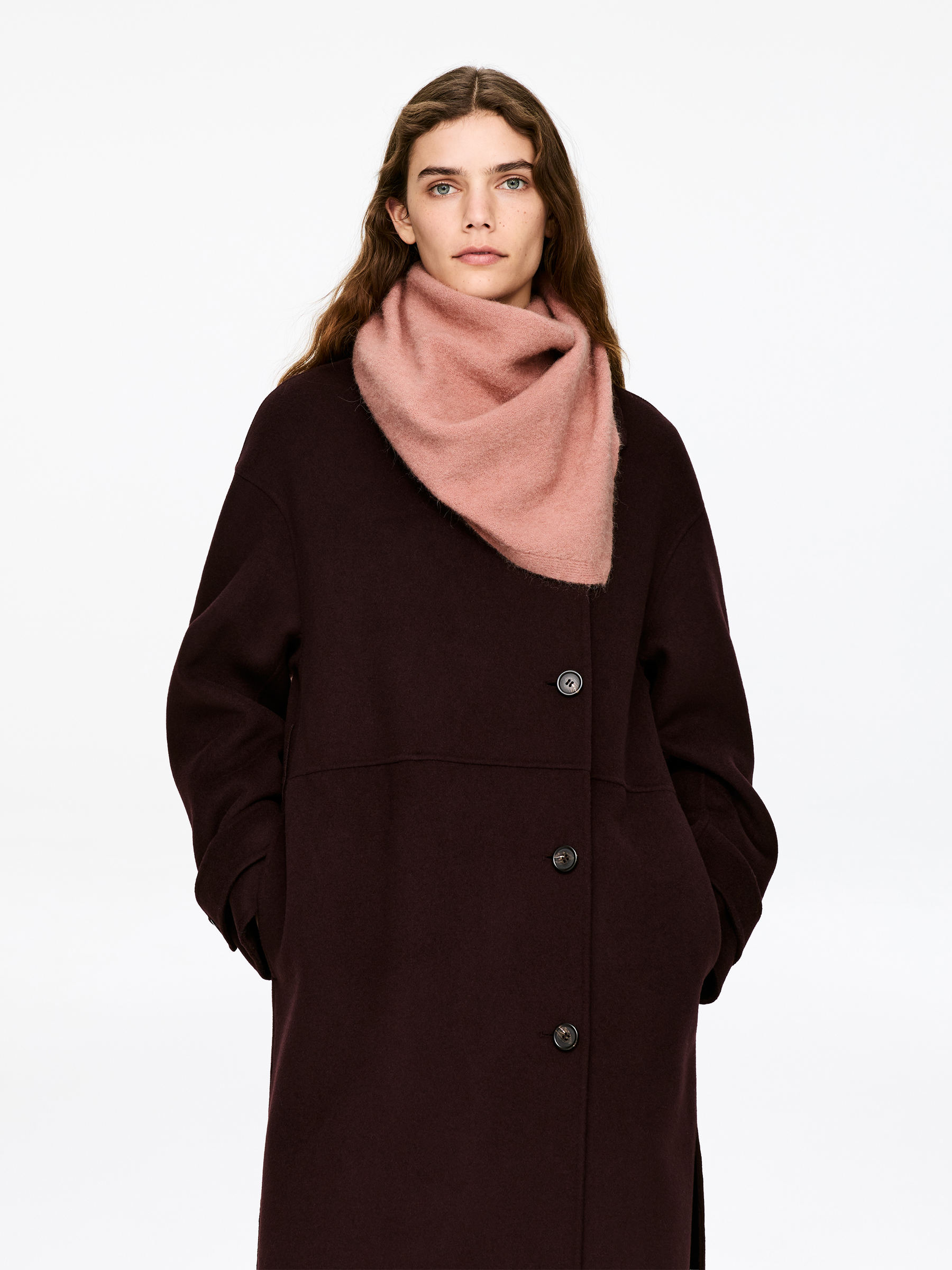 Alpaca-Wool Blend Scarf - Dusty Pink - Women - StillMedia/Lookbook - 2