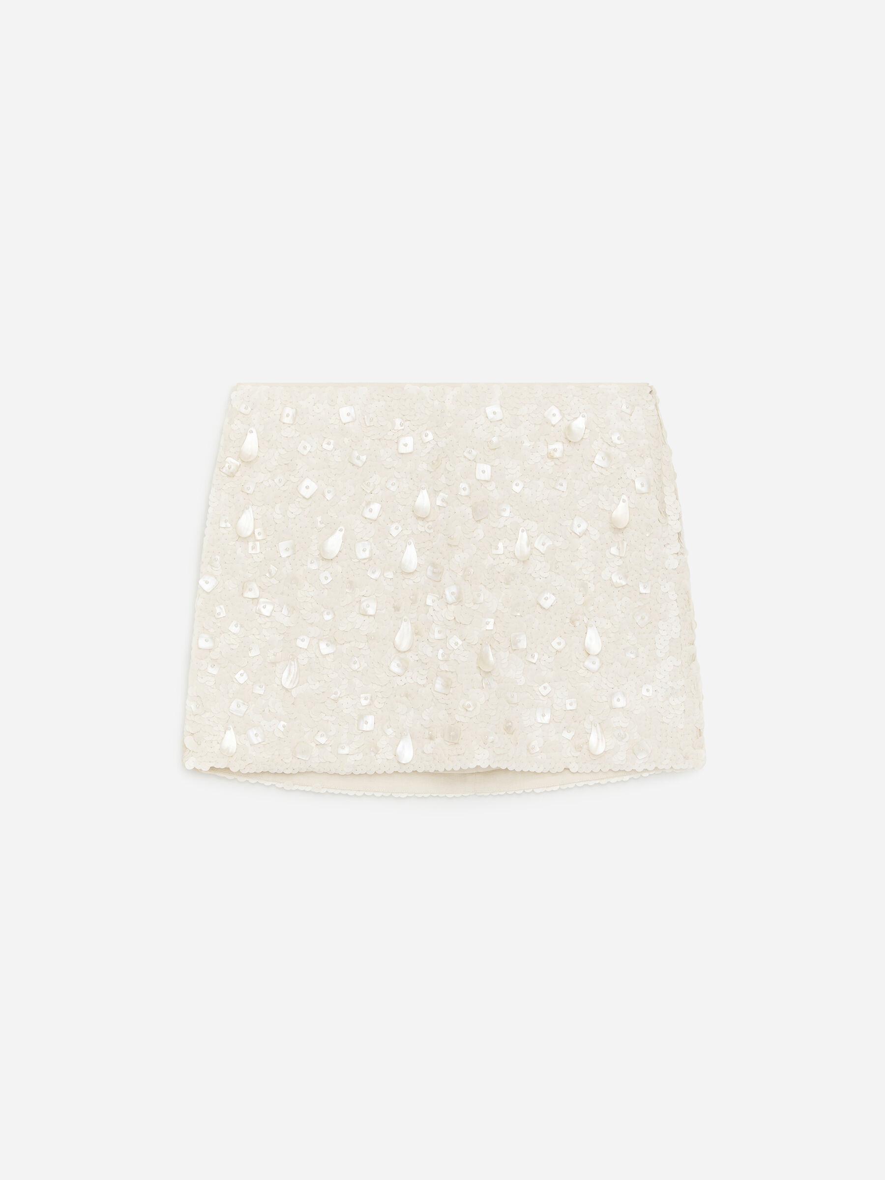 Embellished Mini Skirt - Off White - Regular fit - Women - StillMedia/DescriptiveStillLife - 2